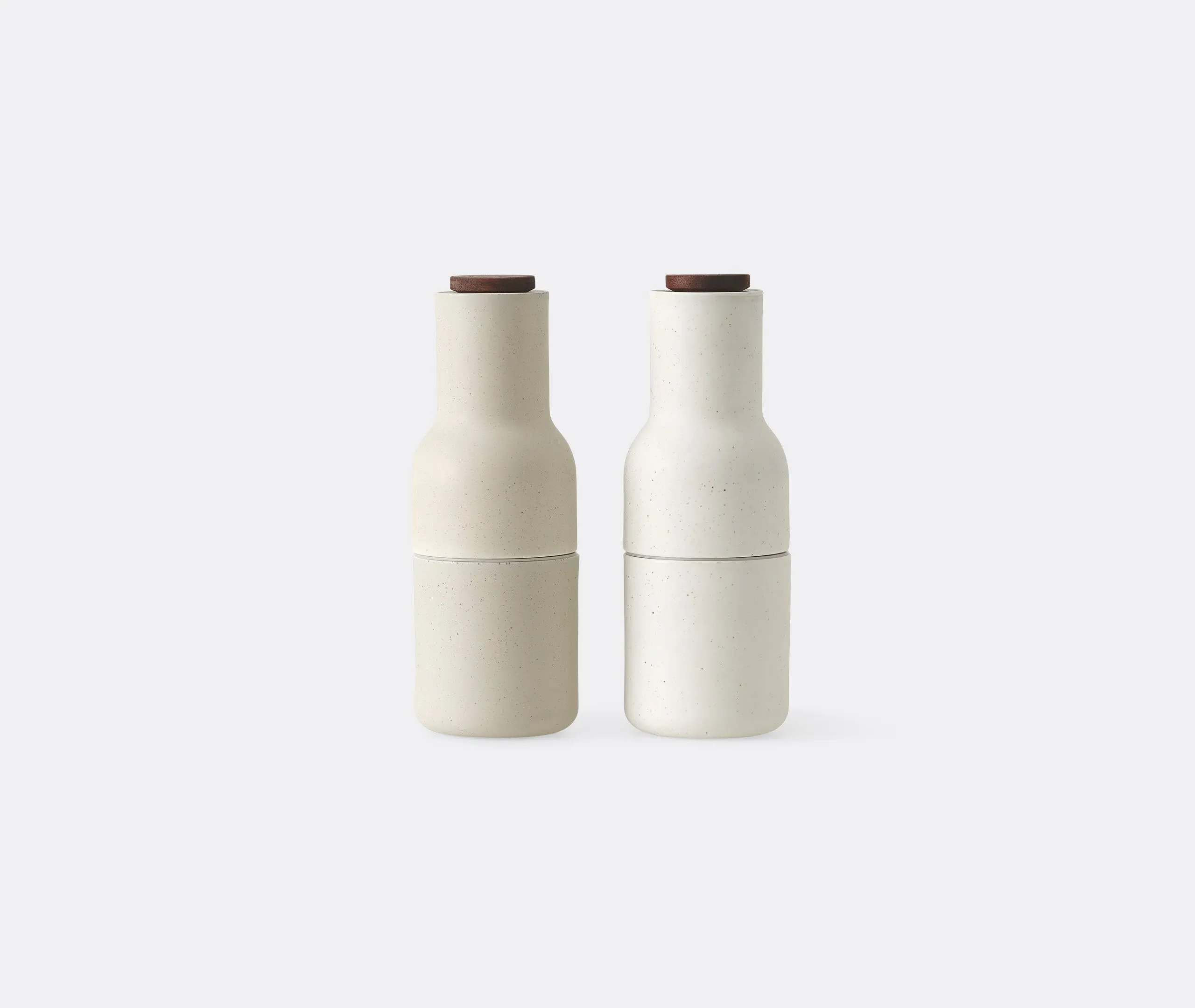 Set of 2 Spice Grinders - Sand, Stoneware