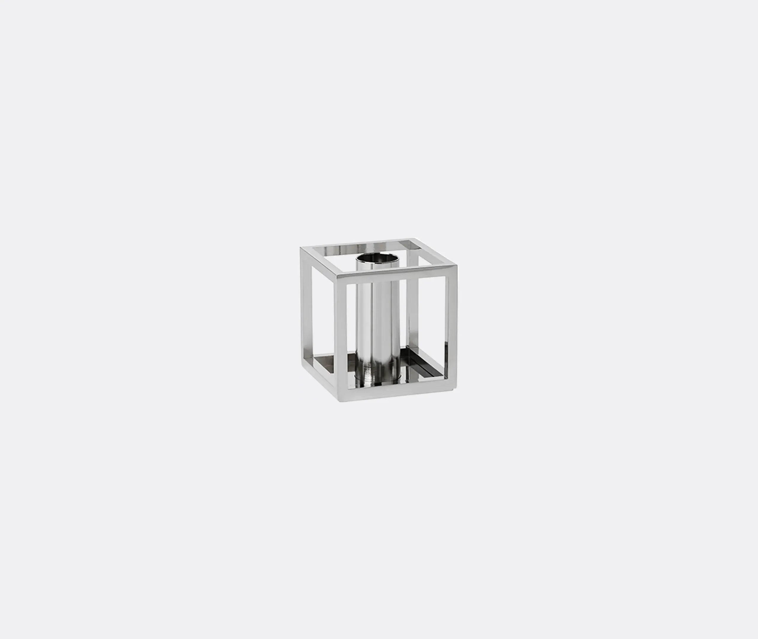 Single Candleholder - Nickel, Plated Metal