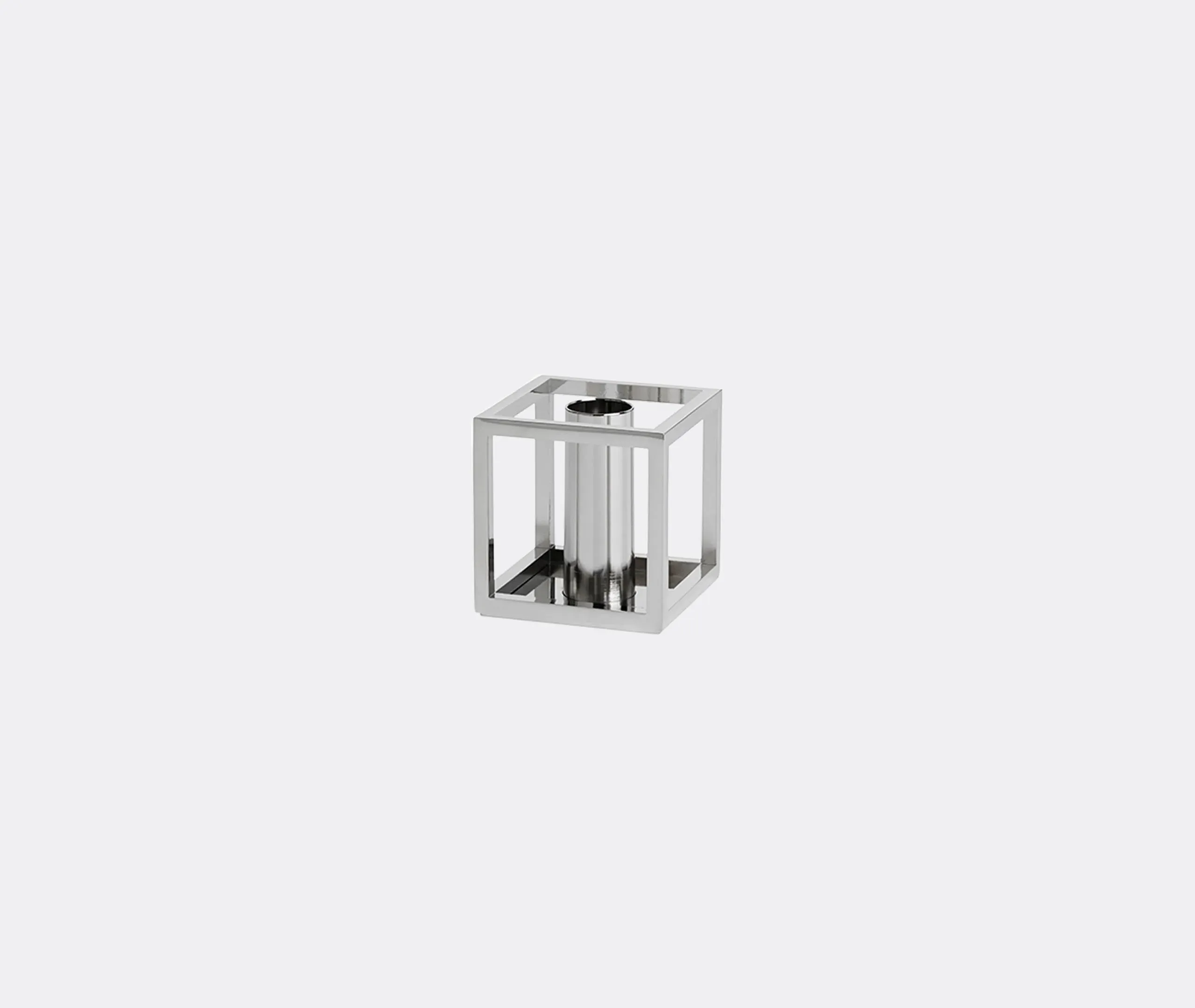Single Candleholder - Nickel, Plated Metal