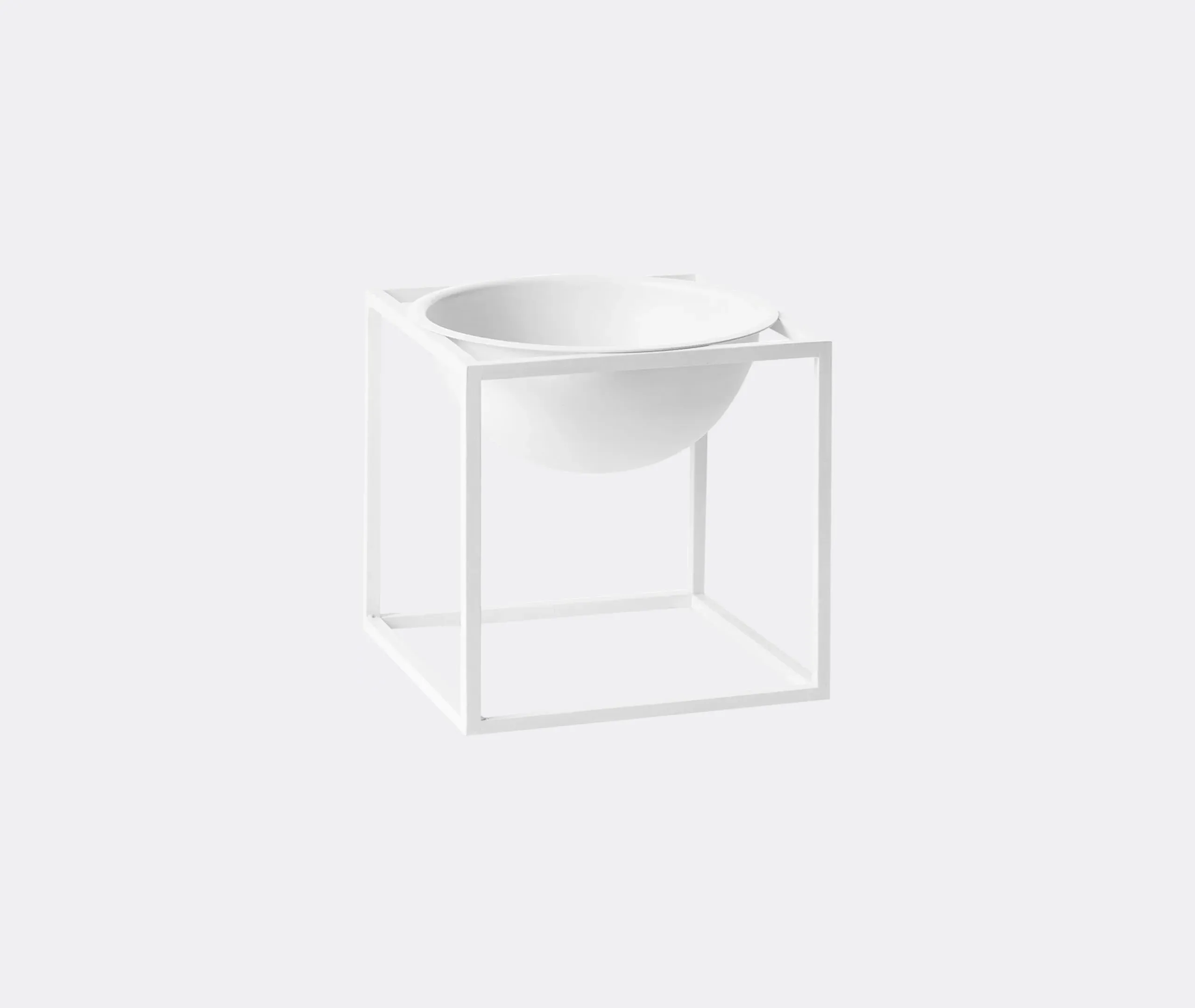 Small Decorative Bowl - White, Metal