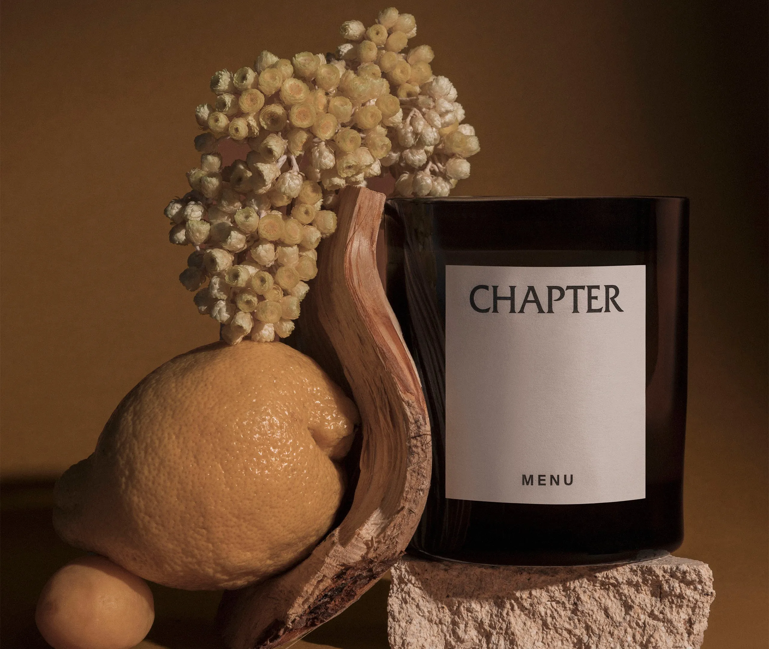 Small Scented Candle Chapter - Brown Glass