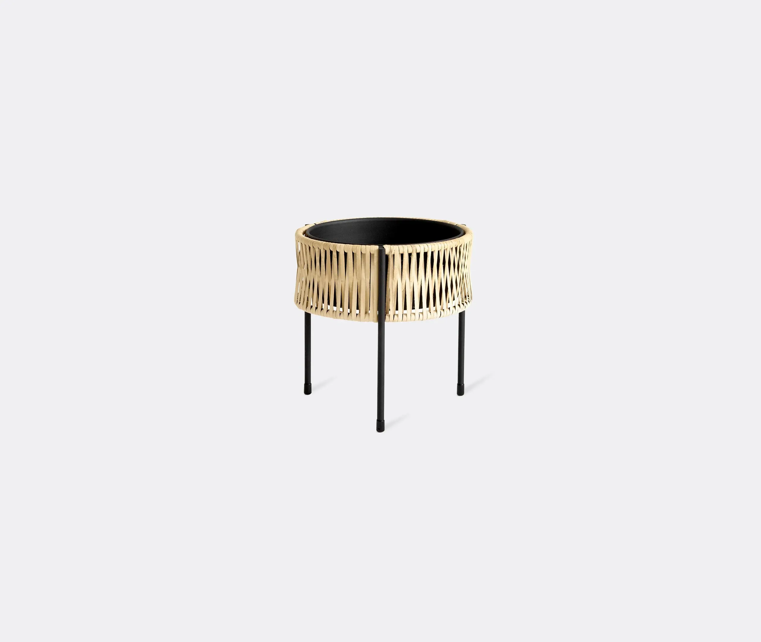 Umanoff Small Planter - Black, Rattan image