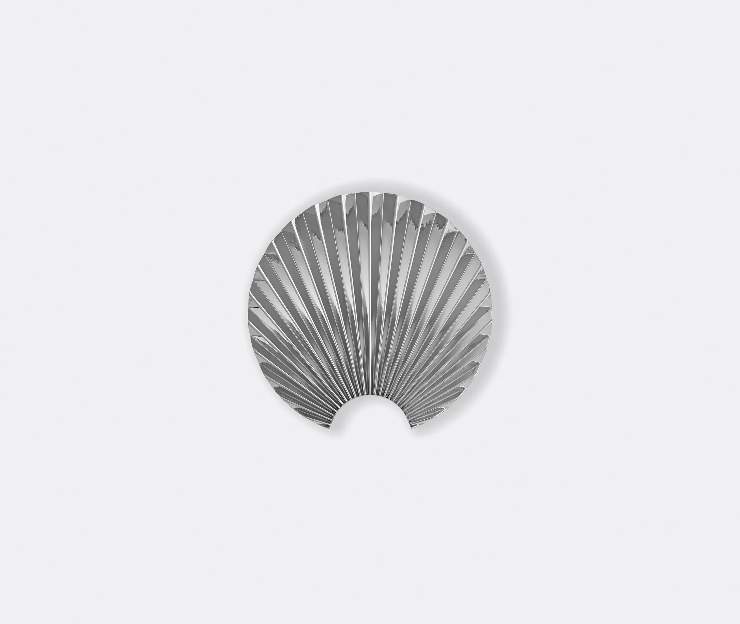 Concha Small Wall-Mounted Decorative Hook - Silver, Metal product