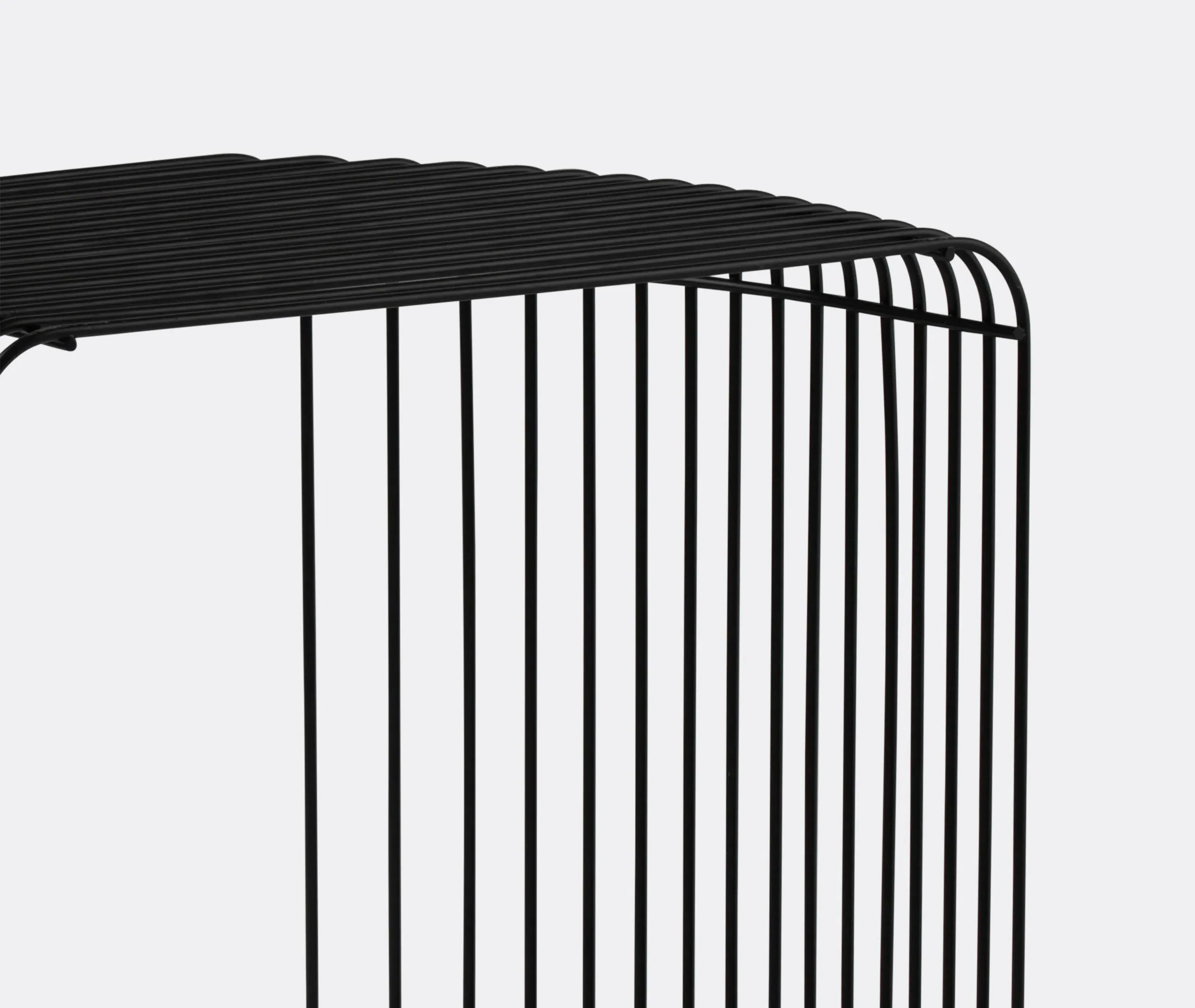 Curva Semi-Circular Side Table - Black, Steel