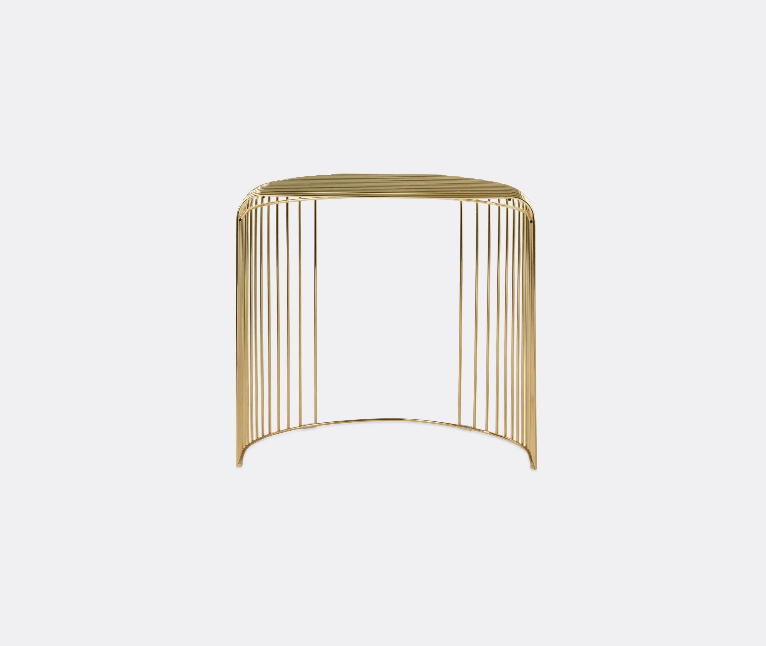 Curva Semi-Circular Side Table - Gold, Steel