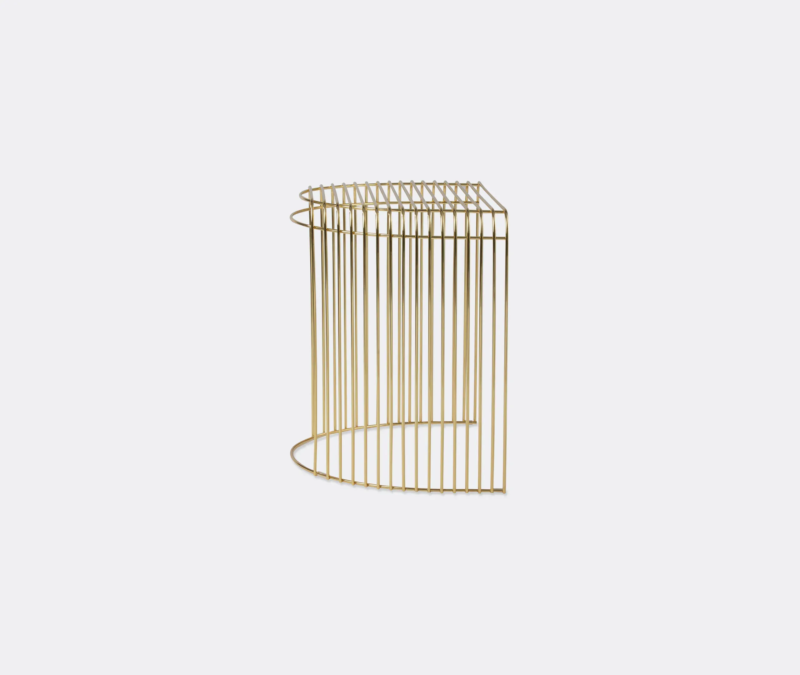 Curva Semi-Circular Side Table - Gold, Steel