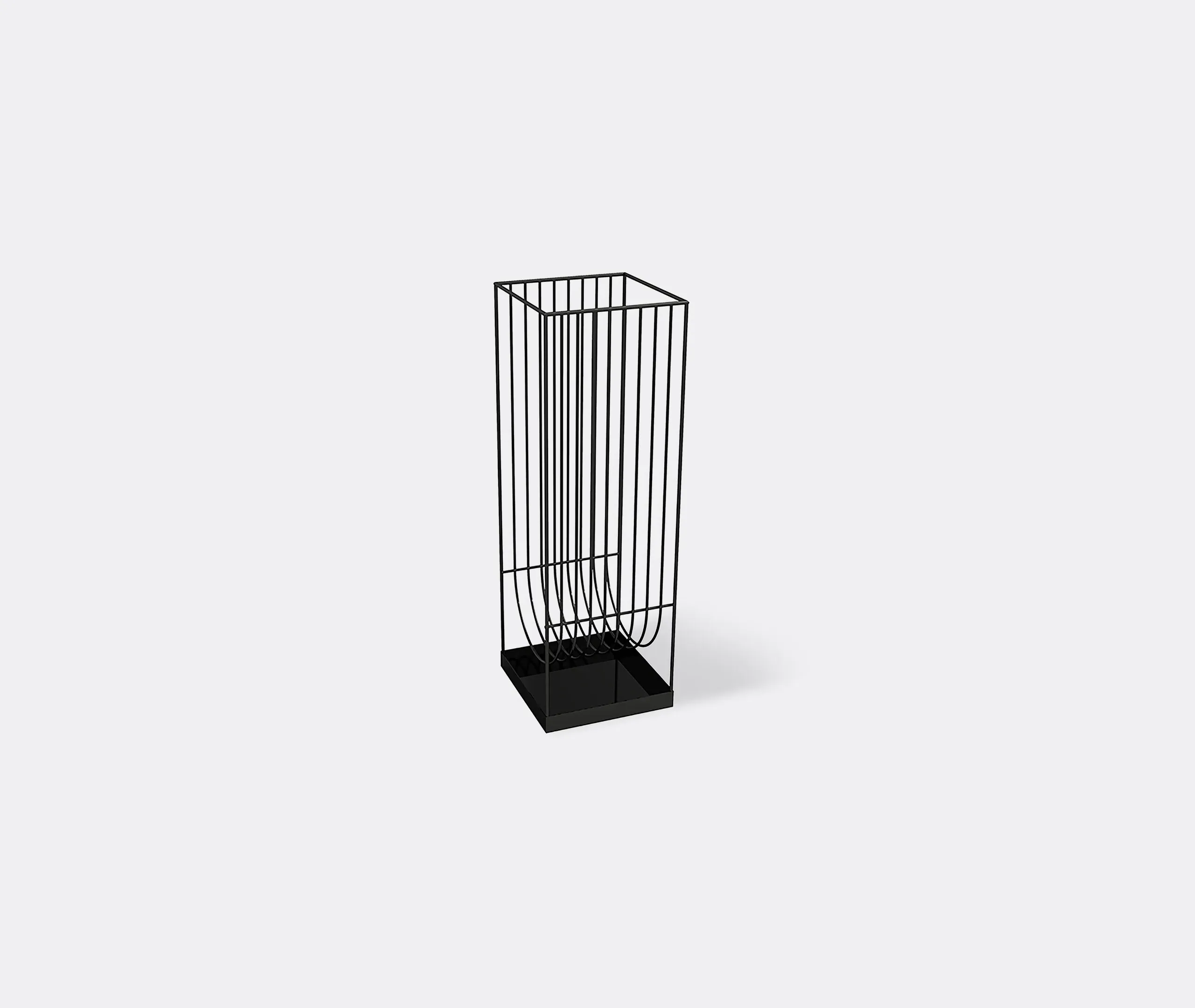Curva Umbrella Stand - Black, Iron alternate view