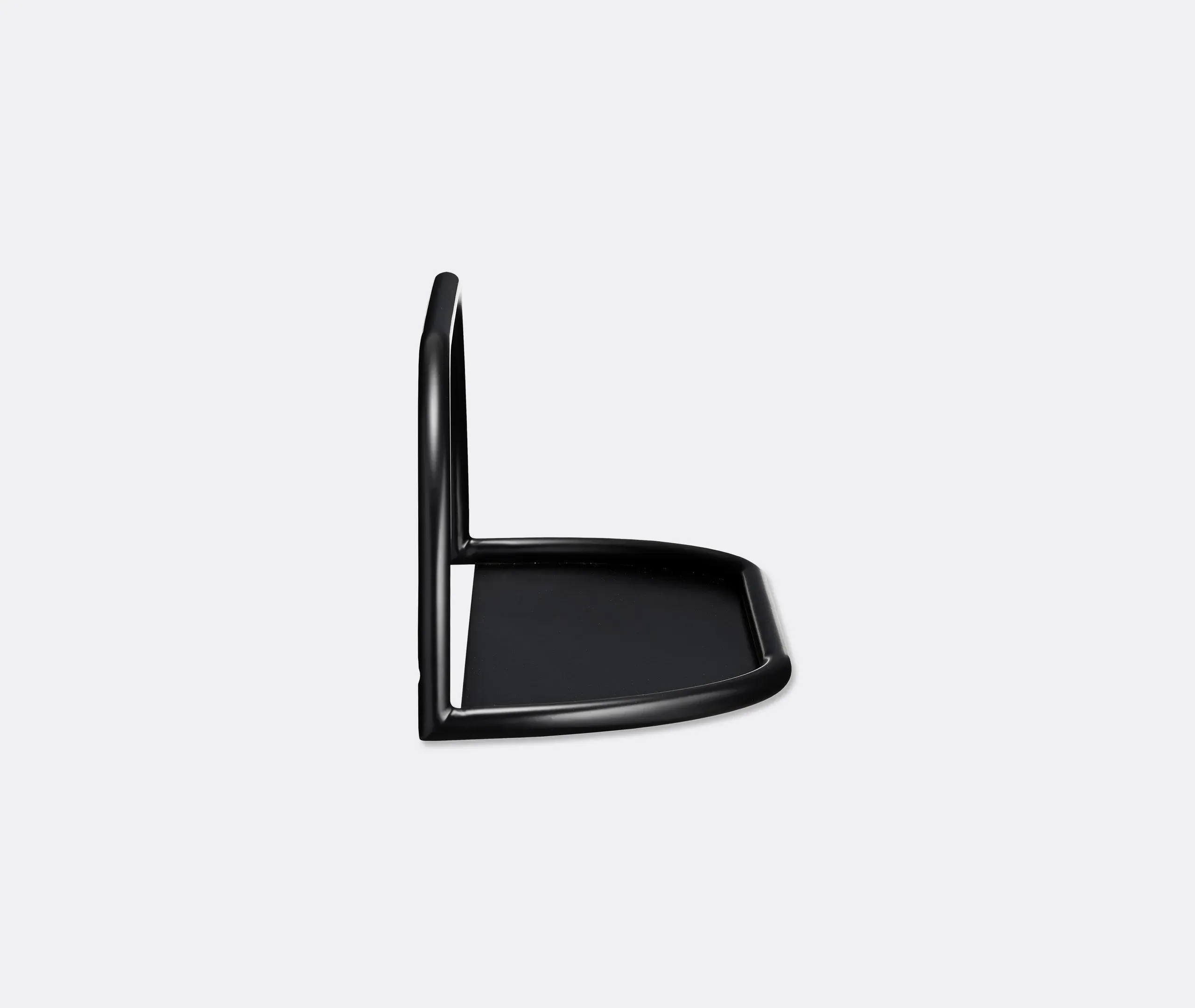 Elongated Wall Shelf - Black, Steel