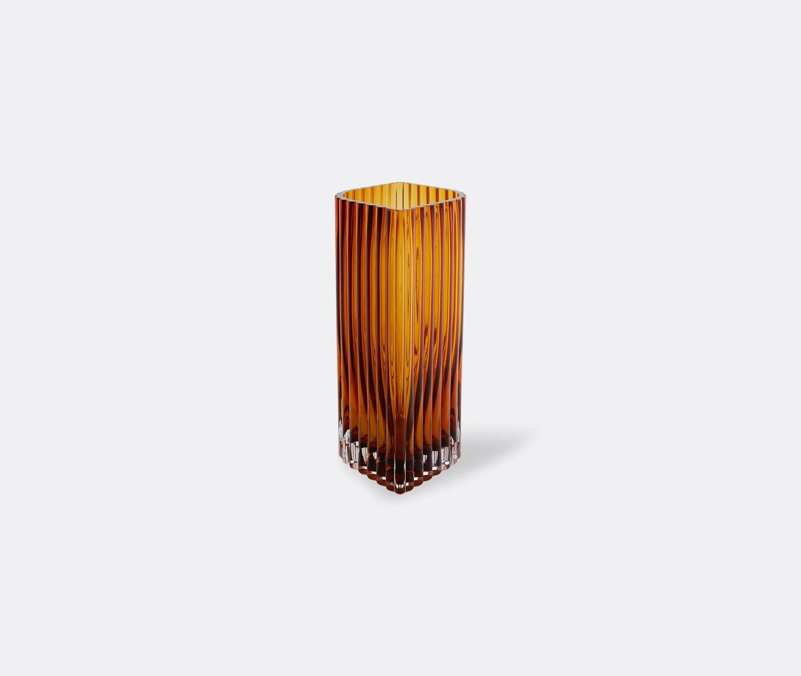 Folium Low Vase - Amber, Glass alternate view