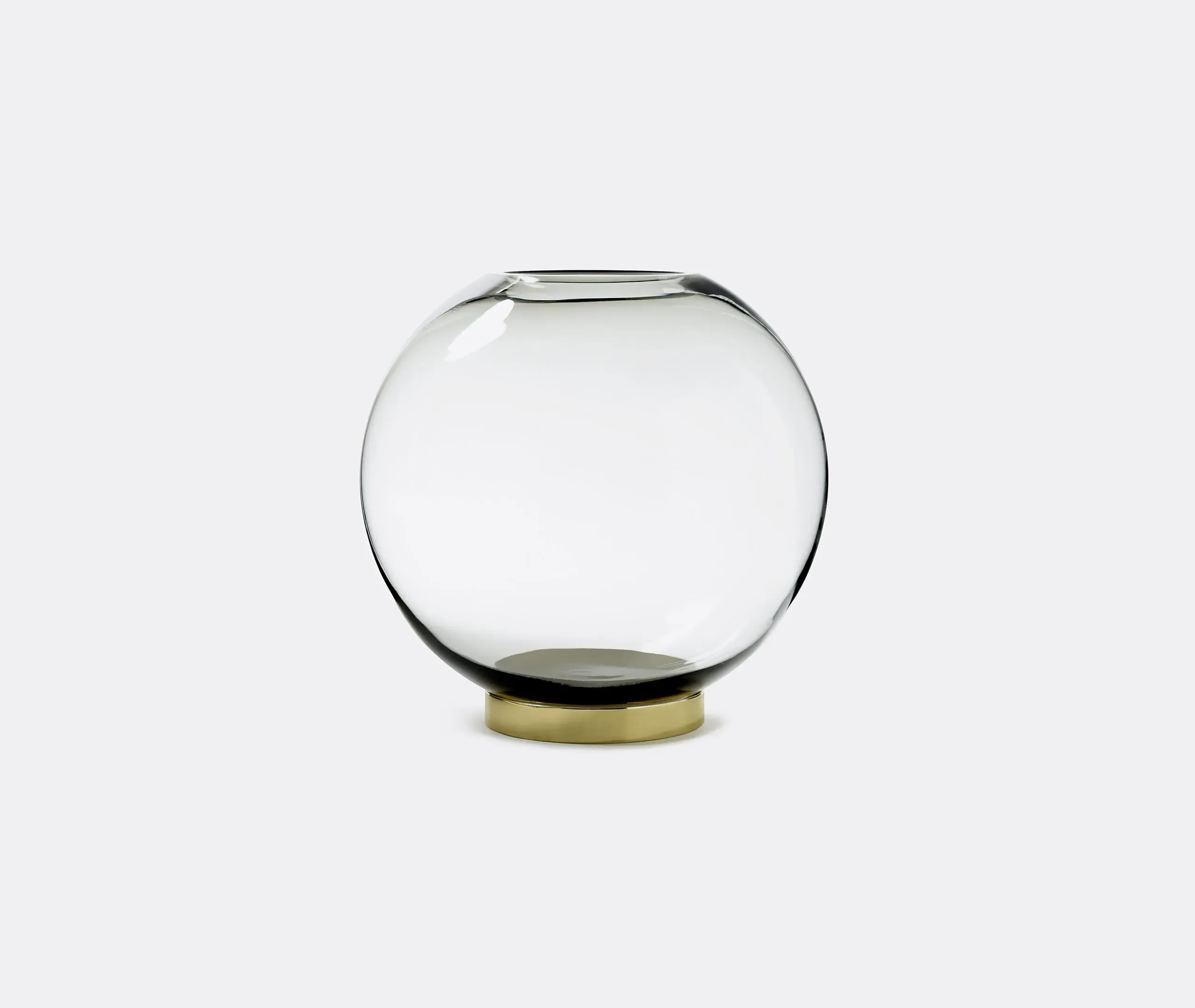 Globe Vase with Stand - Black, Glass
