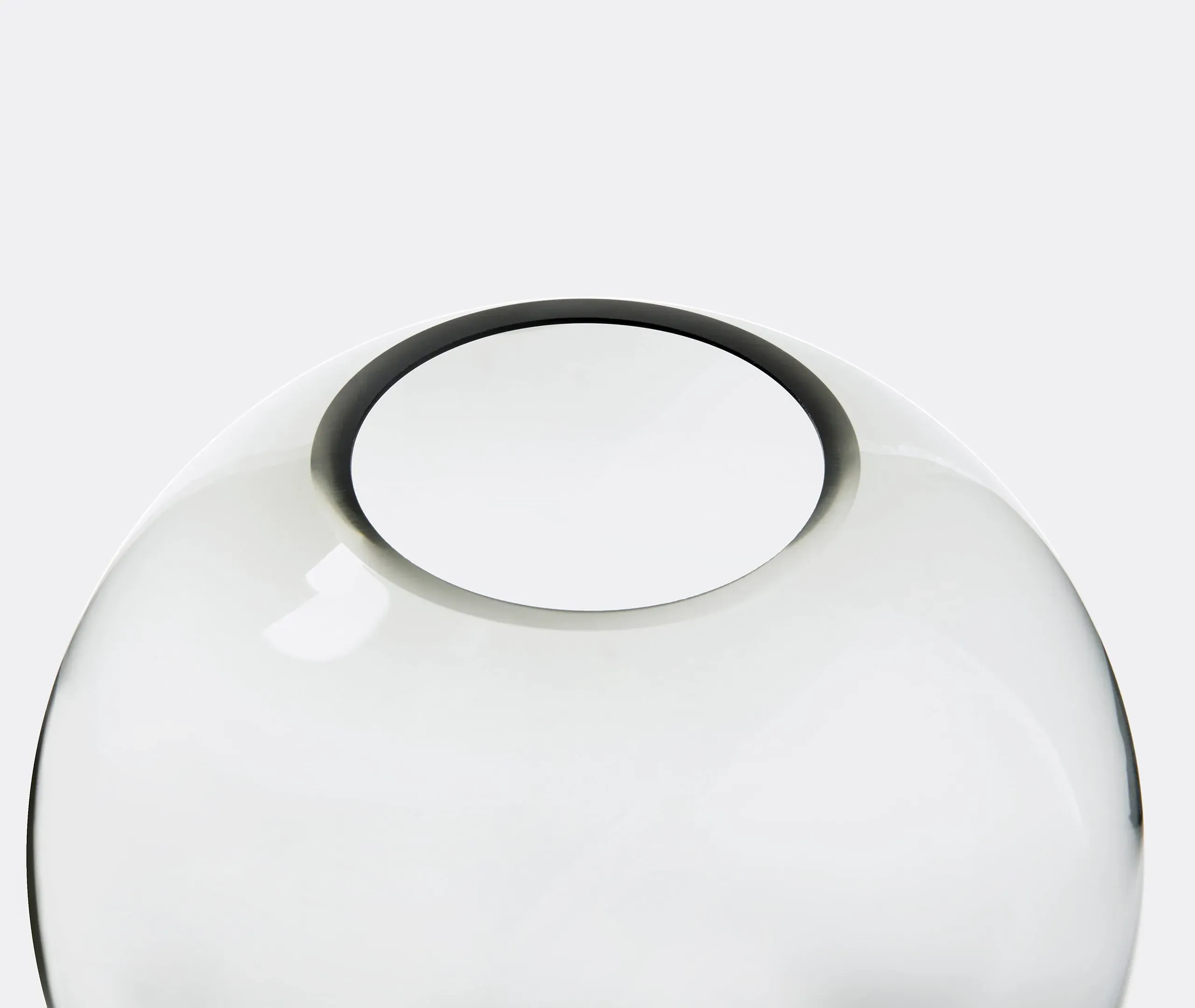 Globe Vase with Stand - Black, Glass