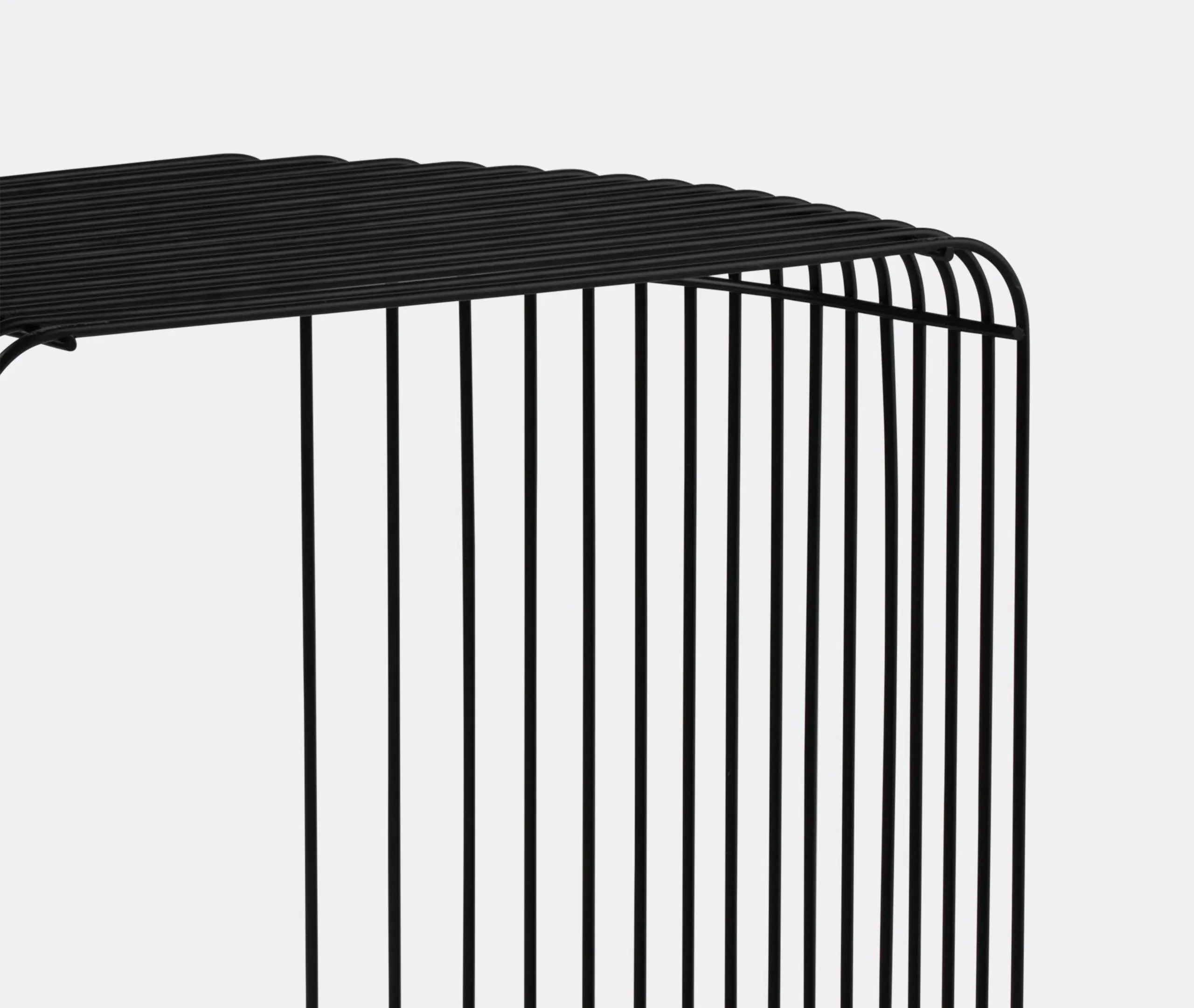 Semi-Circular Side Table - Black, Steel