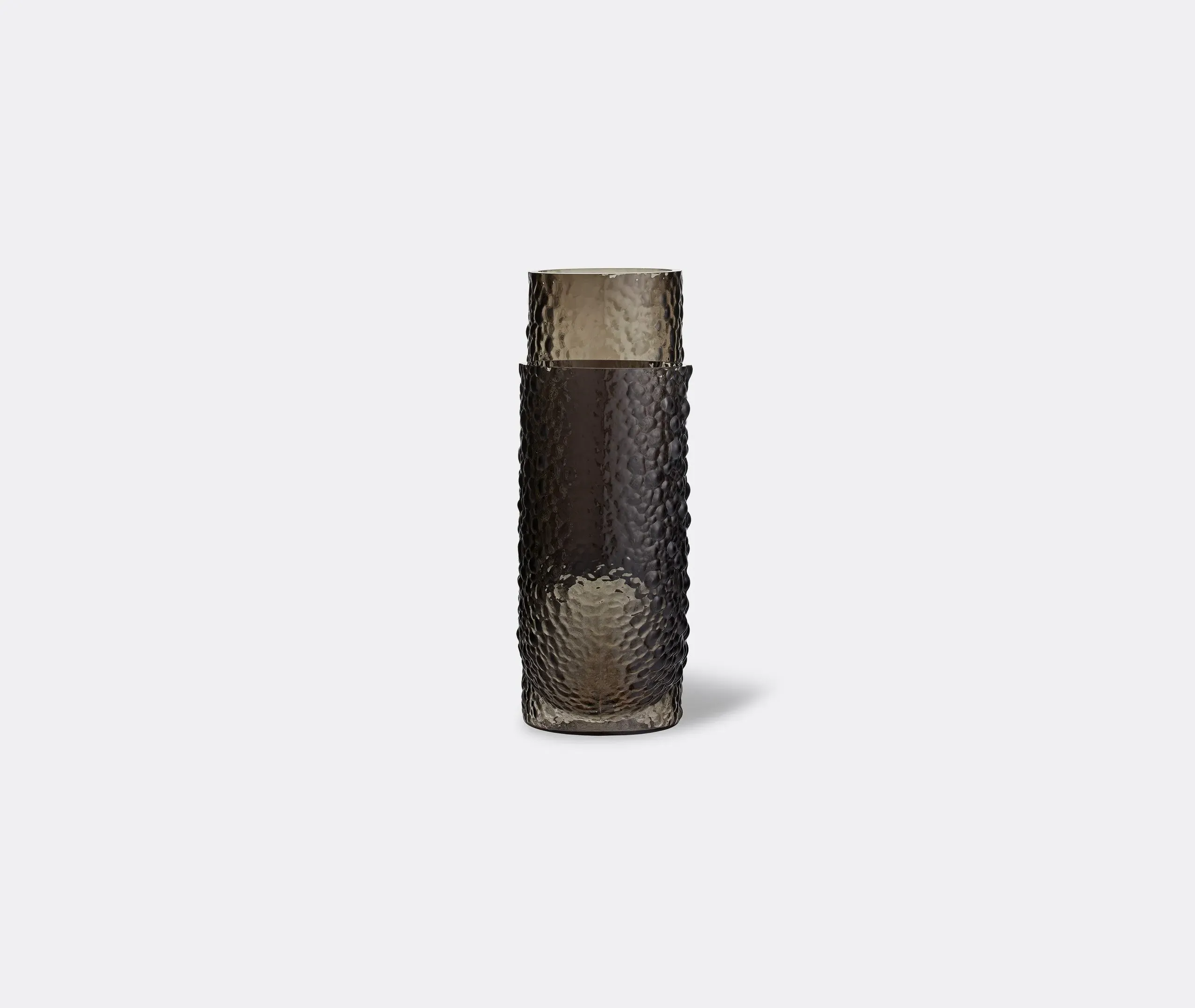 Tall Twisted Vase with Double Openings - Black