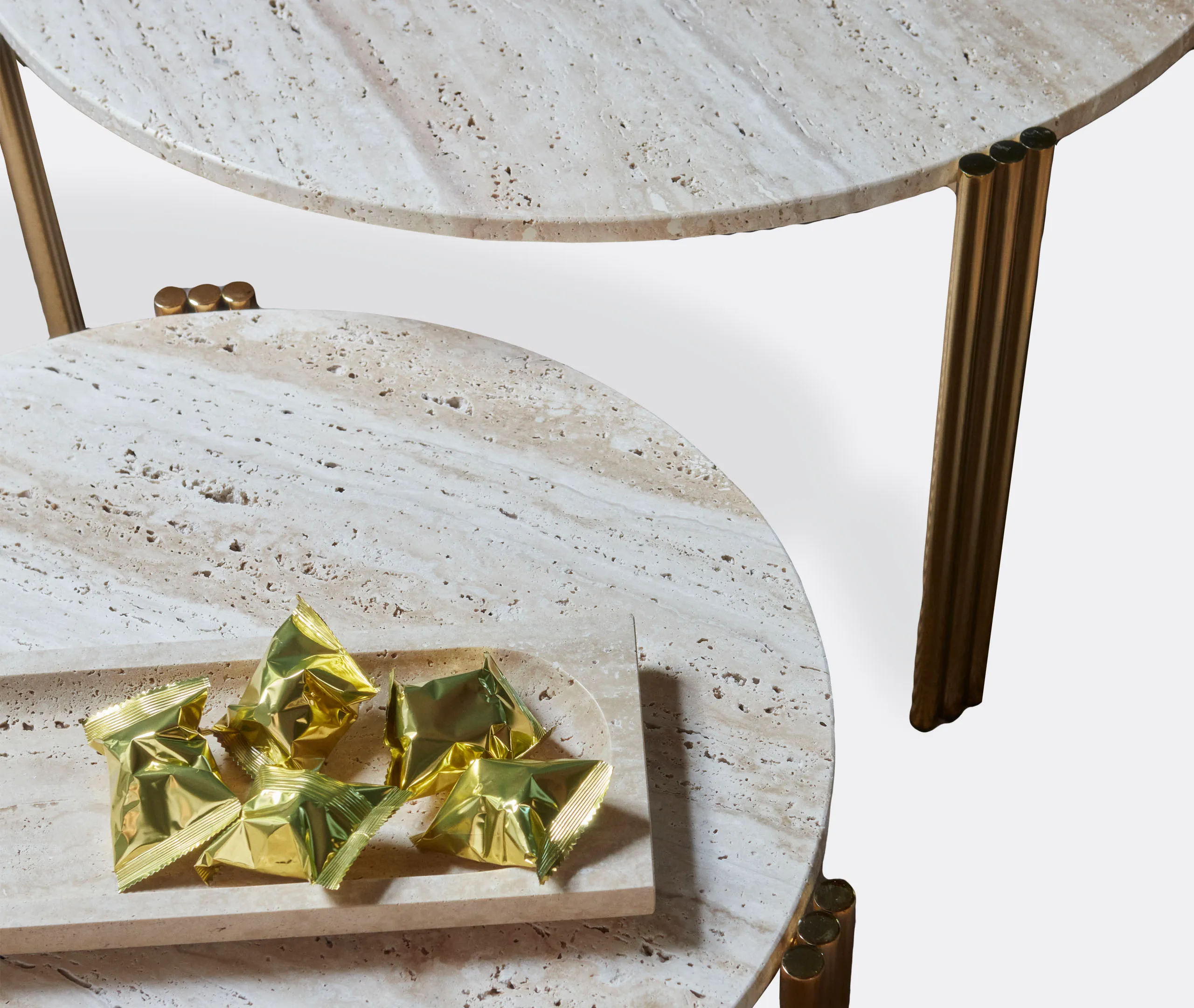 Tribus Coffee Table - Light Sand, Travertine