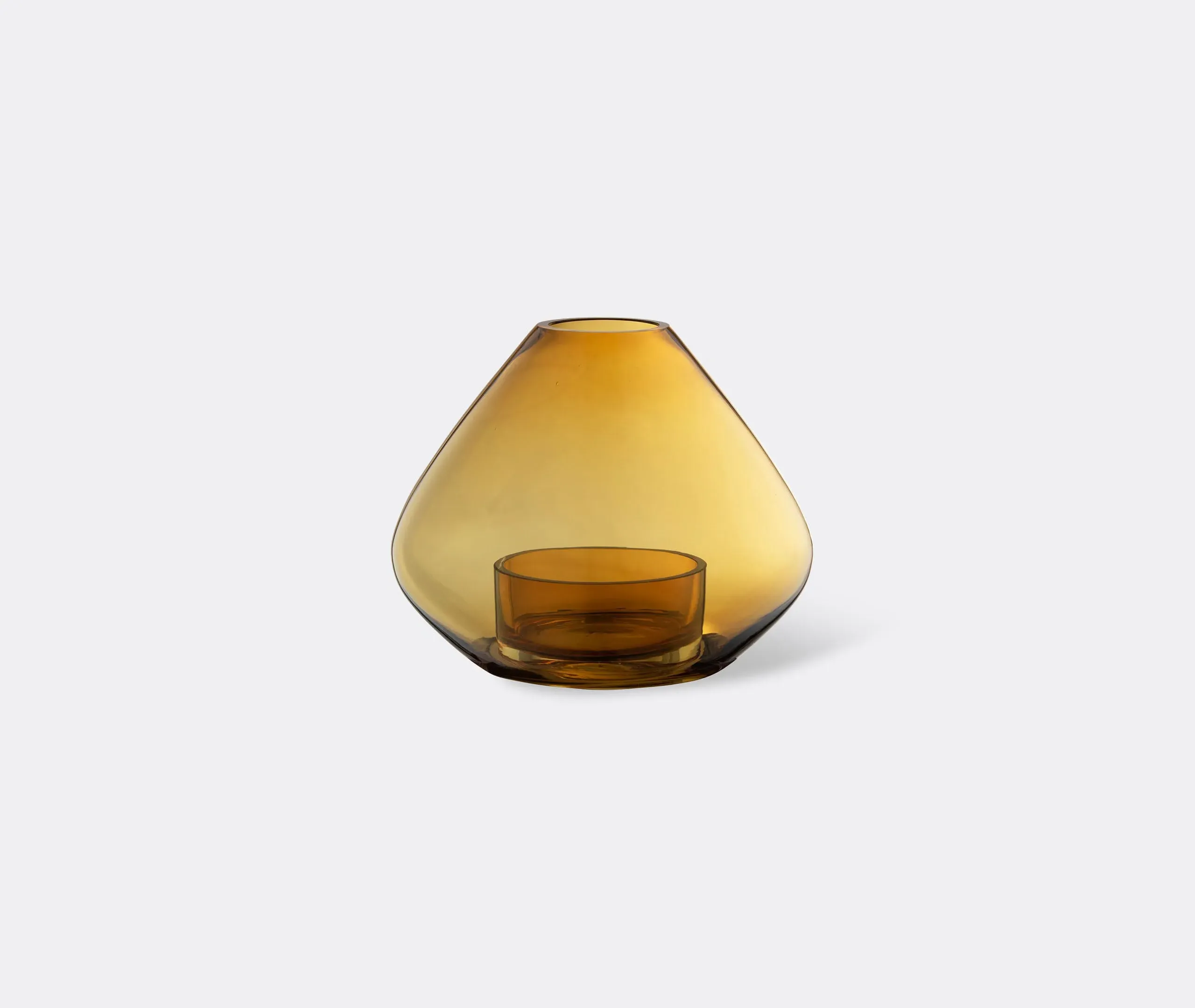 Uno Small Lantern and Vase - Amber, Glass product