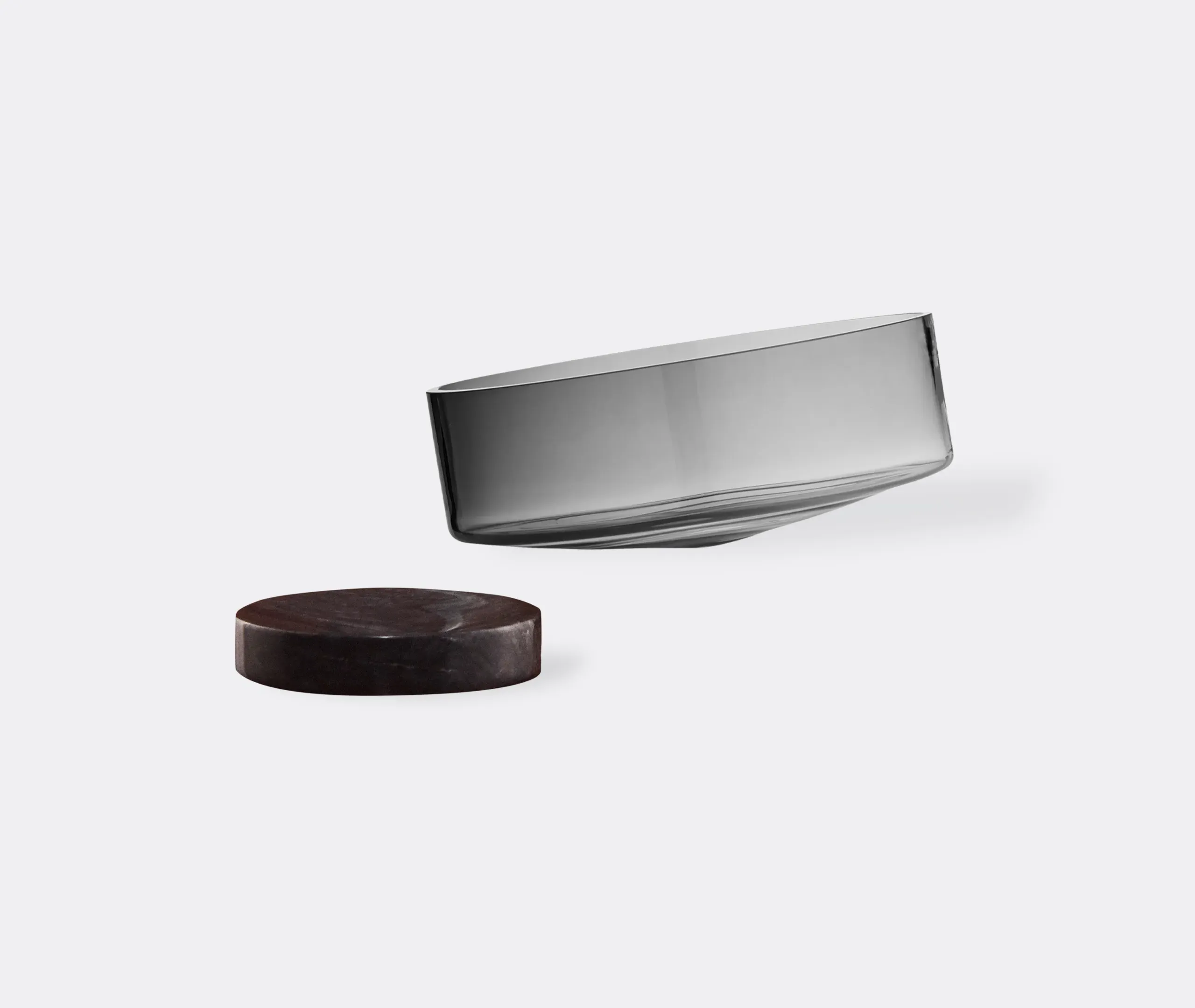 Volvi Decorative Bowl - Black, Glass alternate view