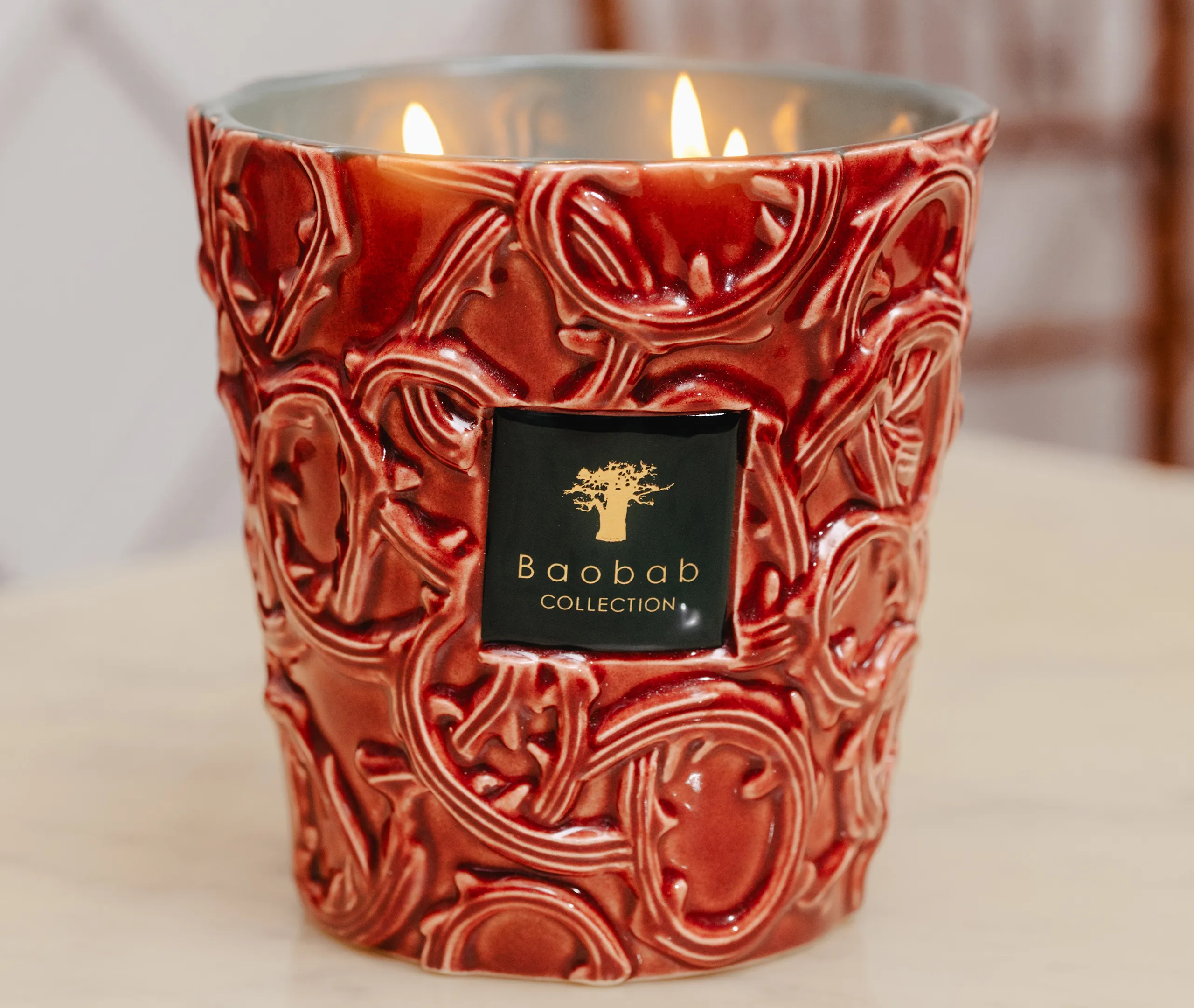 Brame Artemis Medium Scented Candle - Ochre Red