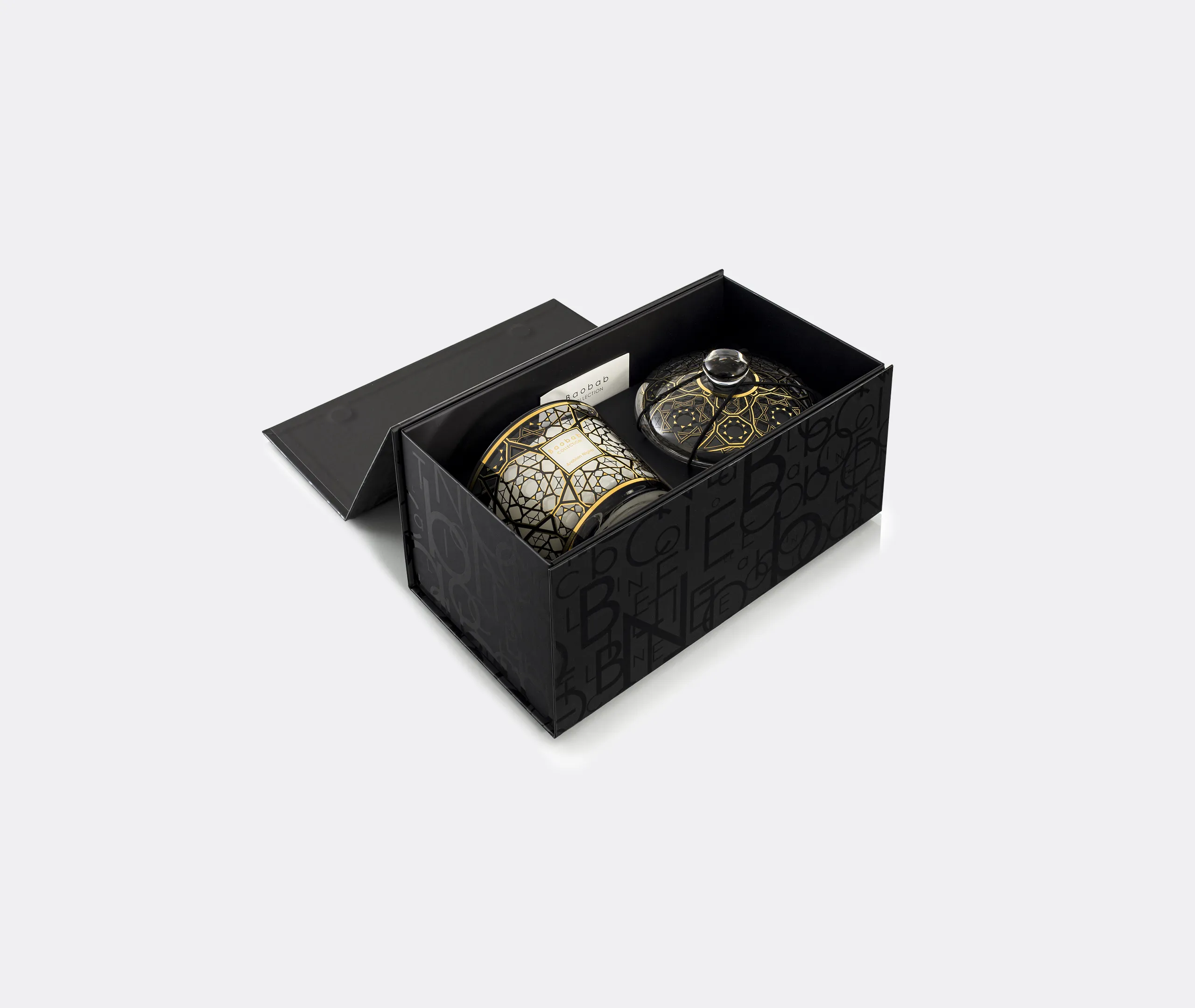 Dome Scented Candle Gift Set - Black, Glass