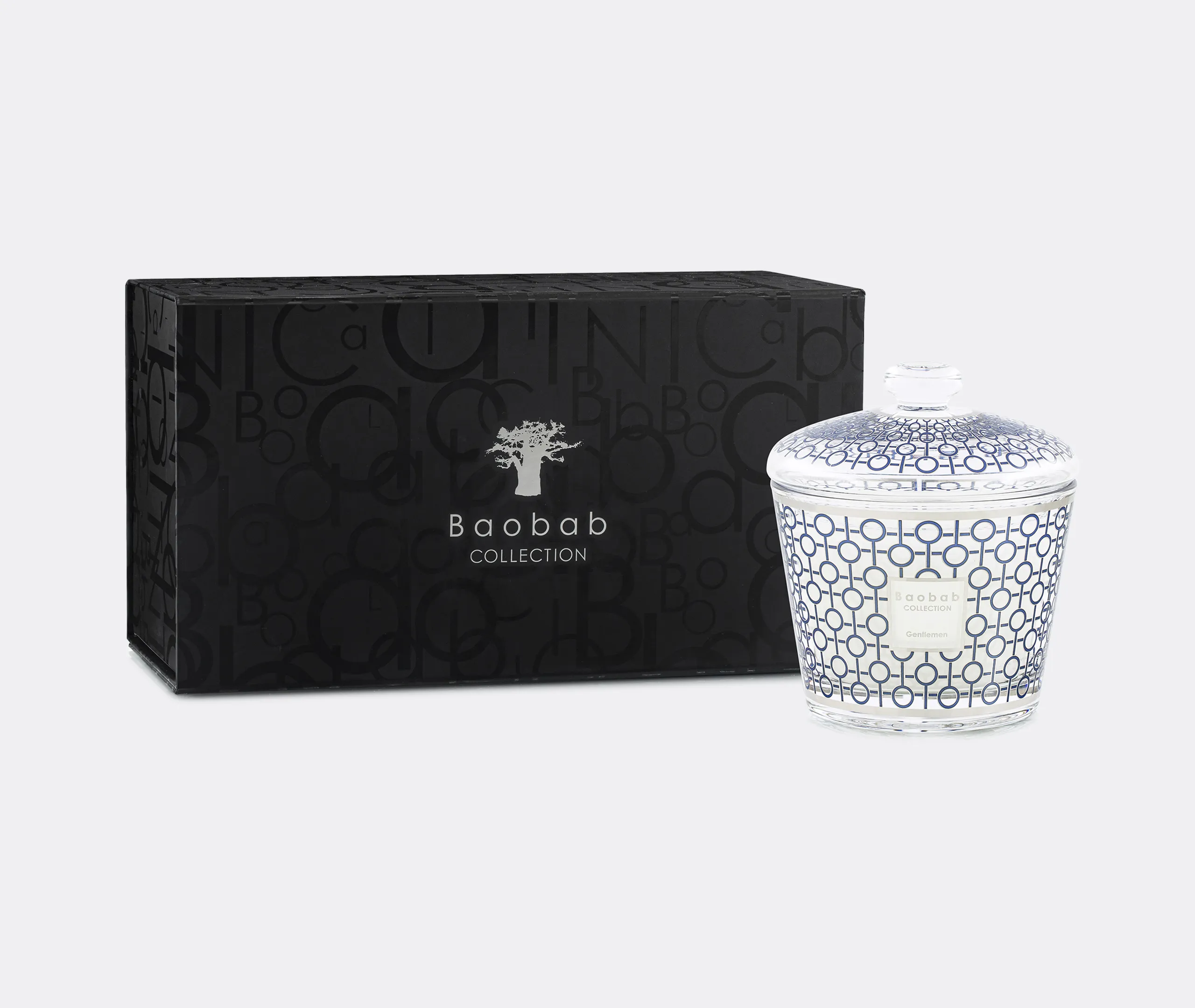 Dome Scented Candle with Glass Cloche - Blue image