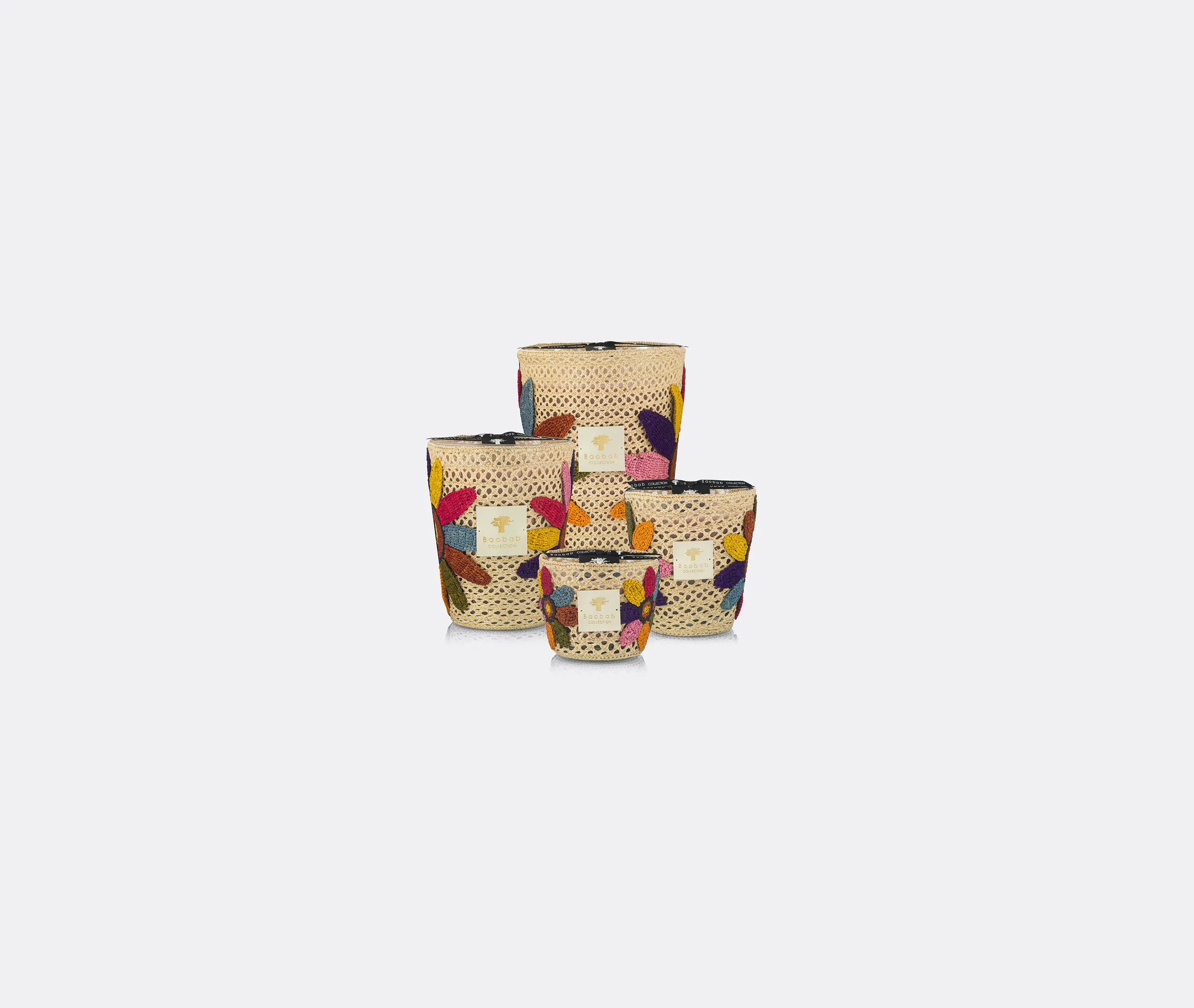 Girasol Small Scented Candle - Multicolour, Raffia alternate view