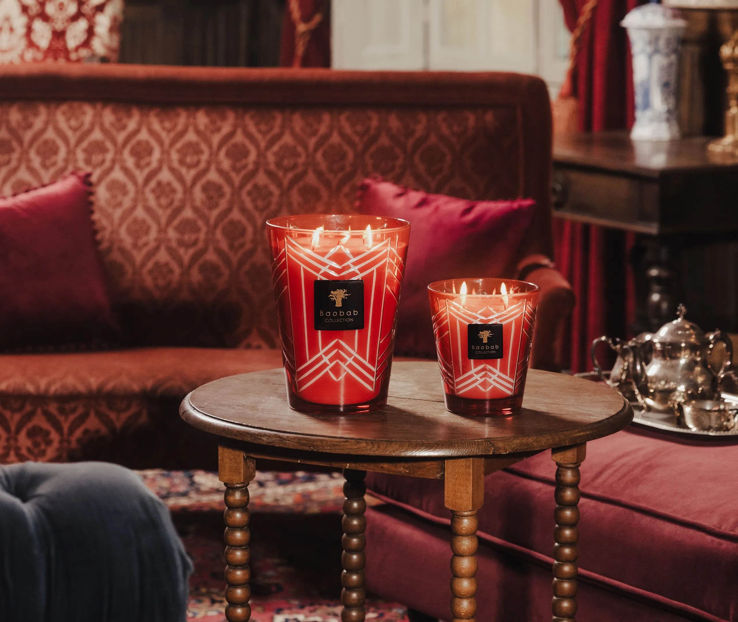 Heritage Cernay Medium Candle - Red