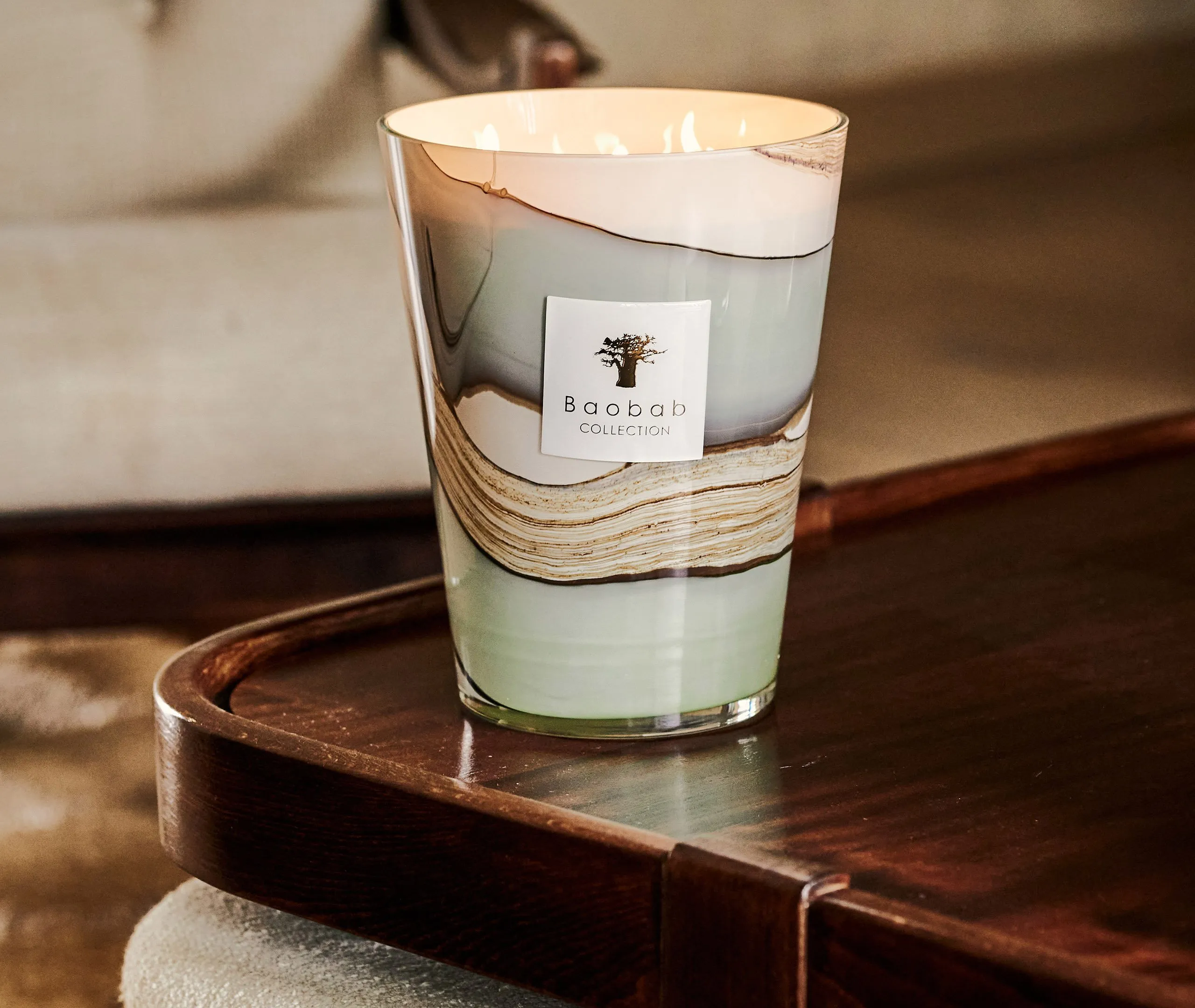 Large Sand Sonora Candle - Multicolor, Glass