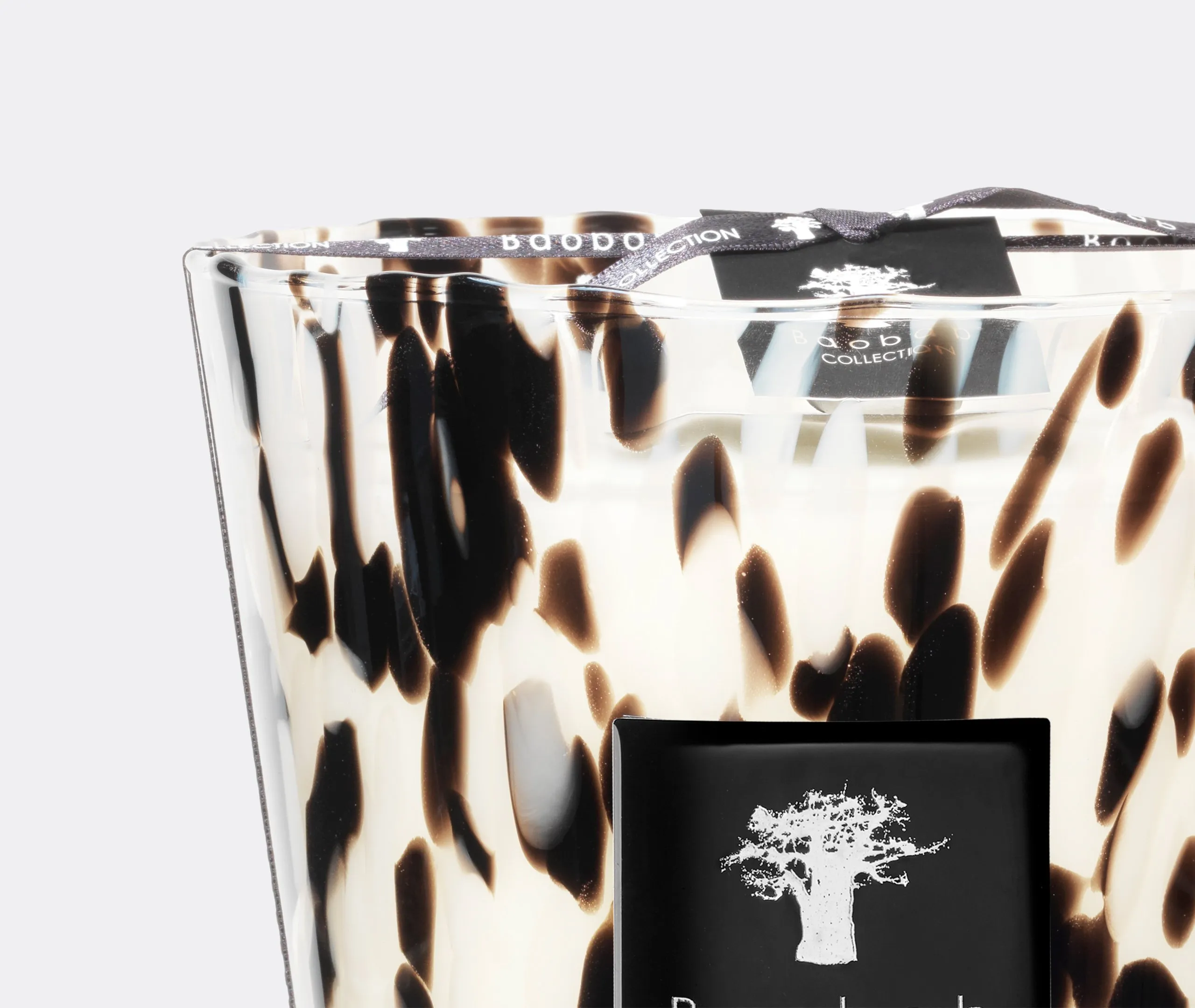Large Scented Candle - Black, Hand-Blown Glass