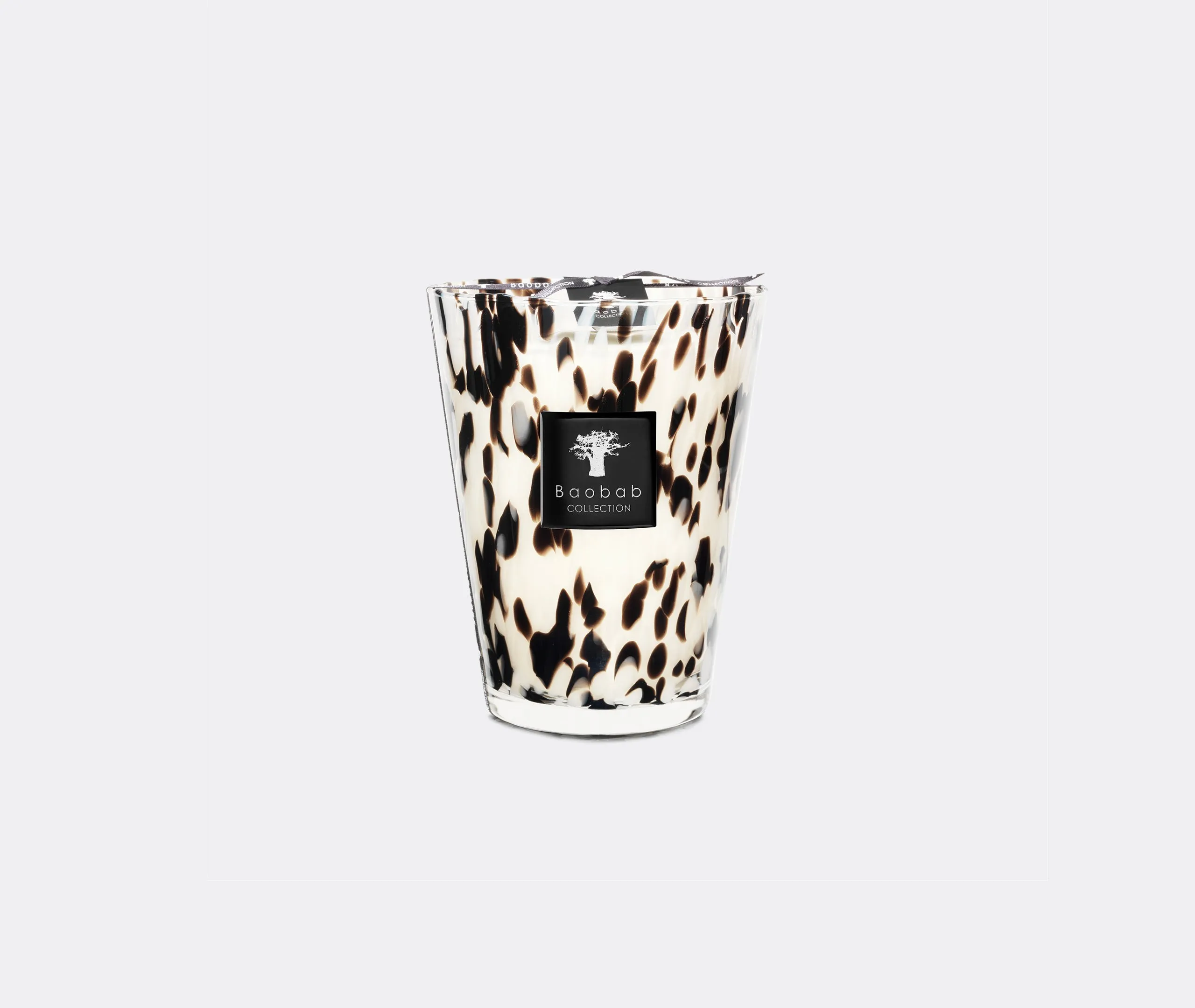 Large Scented Candle - Black, Hand-Blown Glass