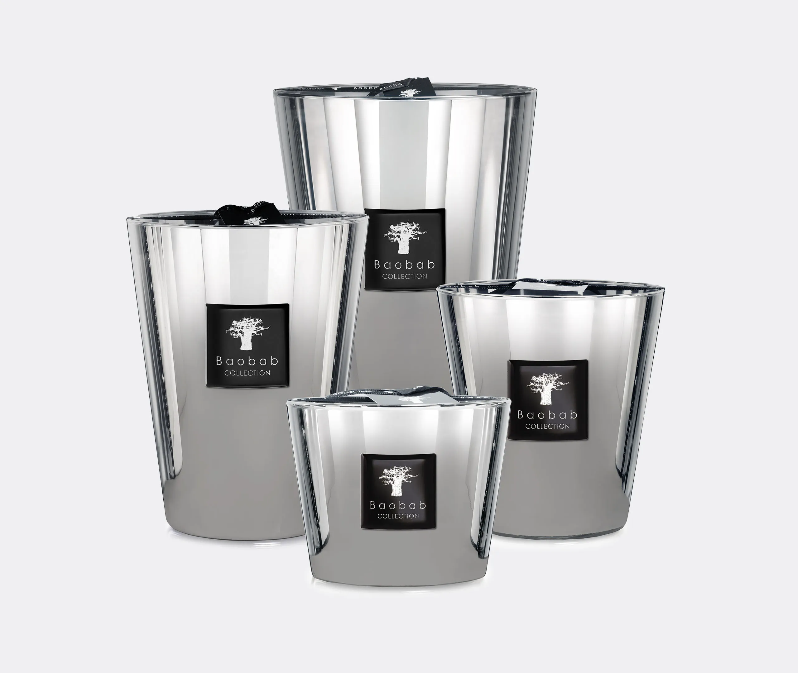 Les Exclusives Platinum Medium Candle - Silver