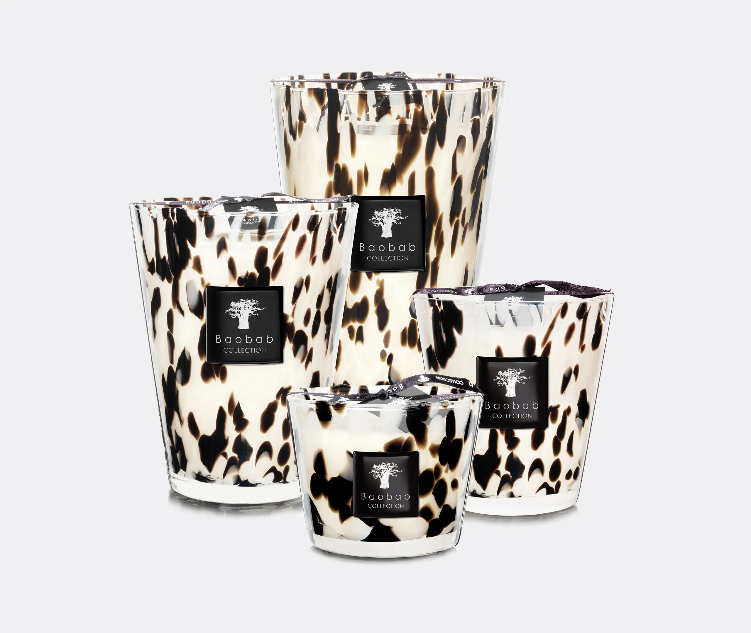Medium Scented Candle - Black, Hand-Blown Glass