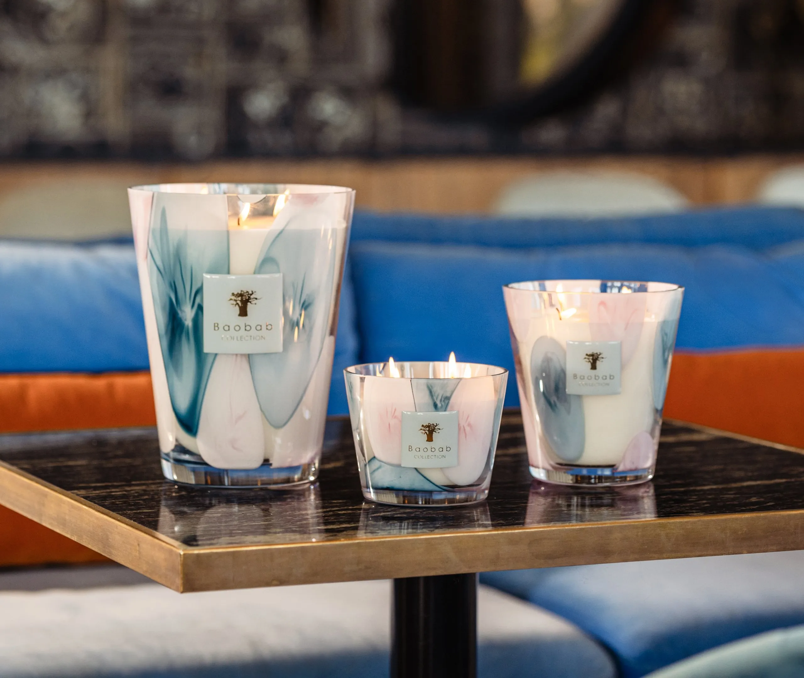 Medium Scented Candle - Multicolor, Glass