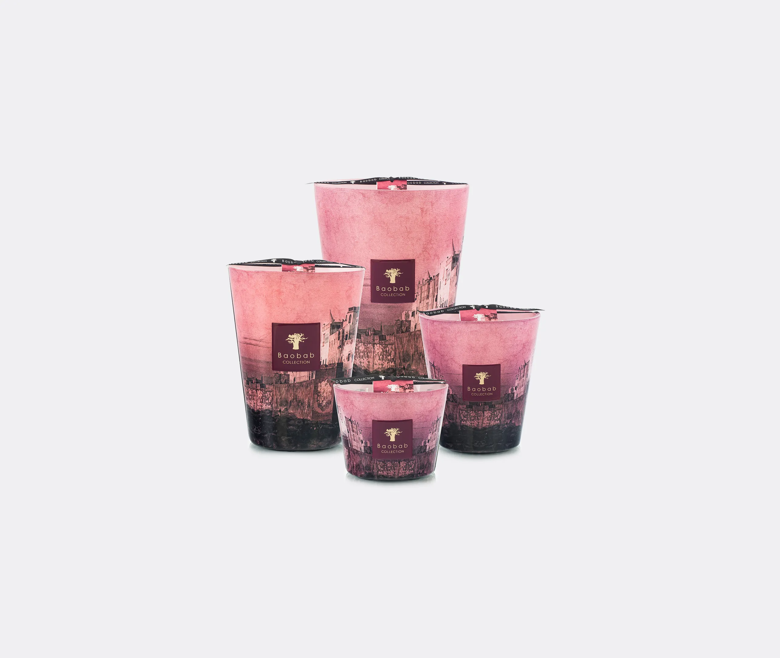 Medium Scented Candle - Pink, Glass
