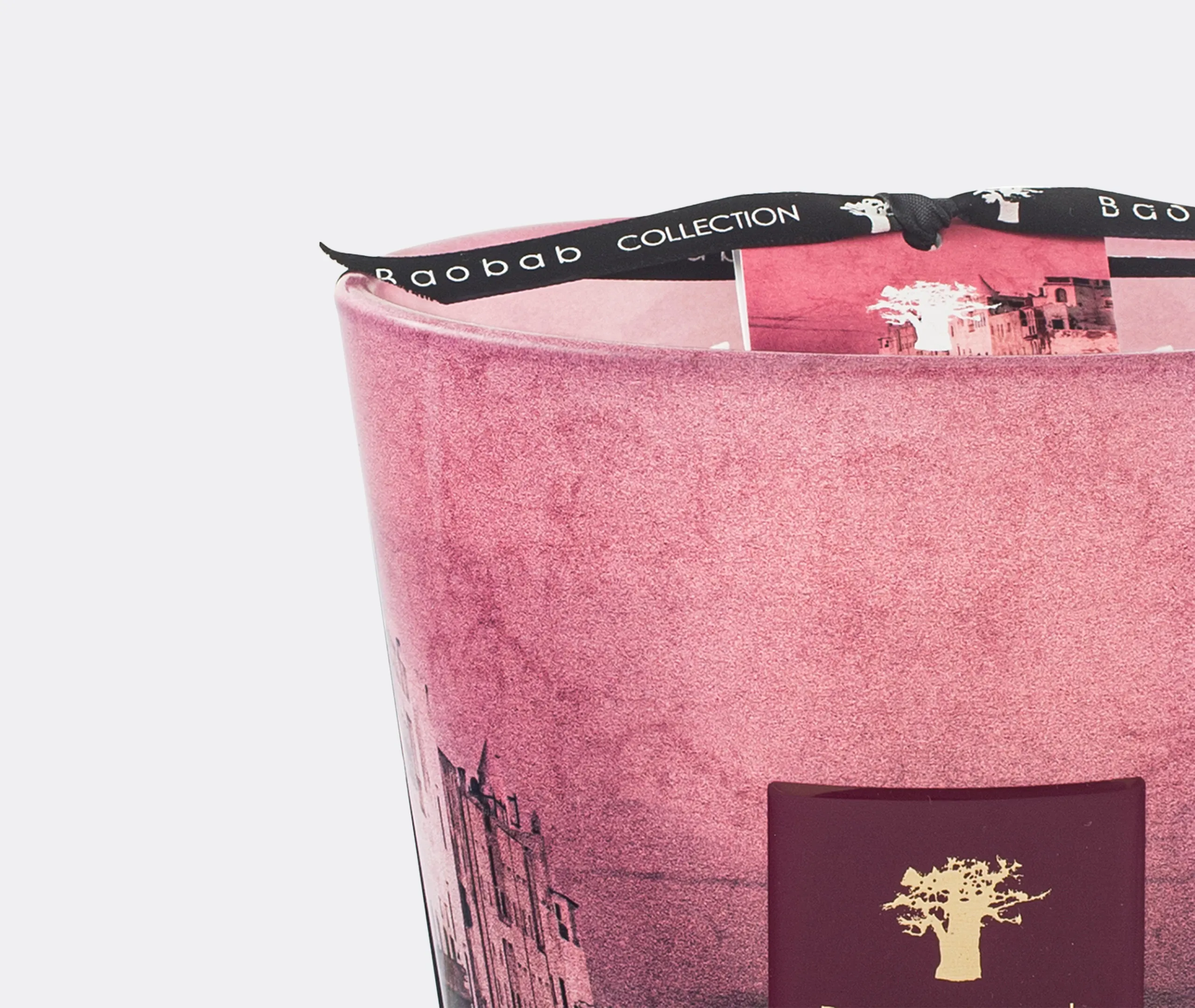 Medium Scented Candle - Pink, Glass