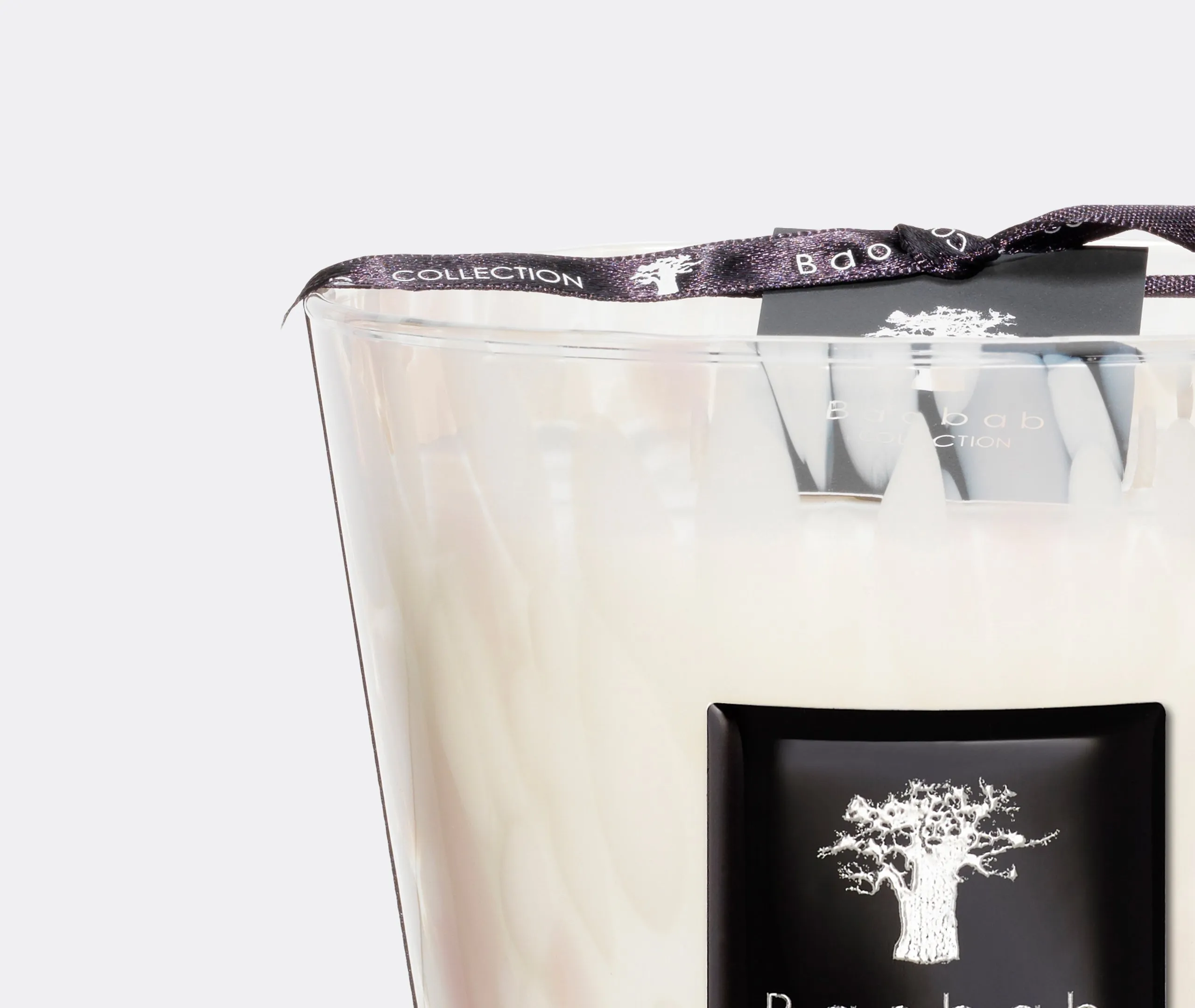 Medium Scented Candle - White, Glass