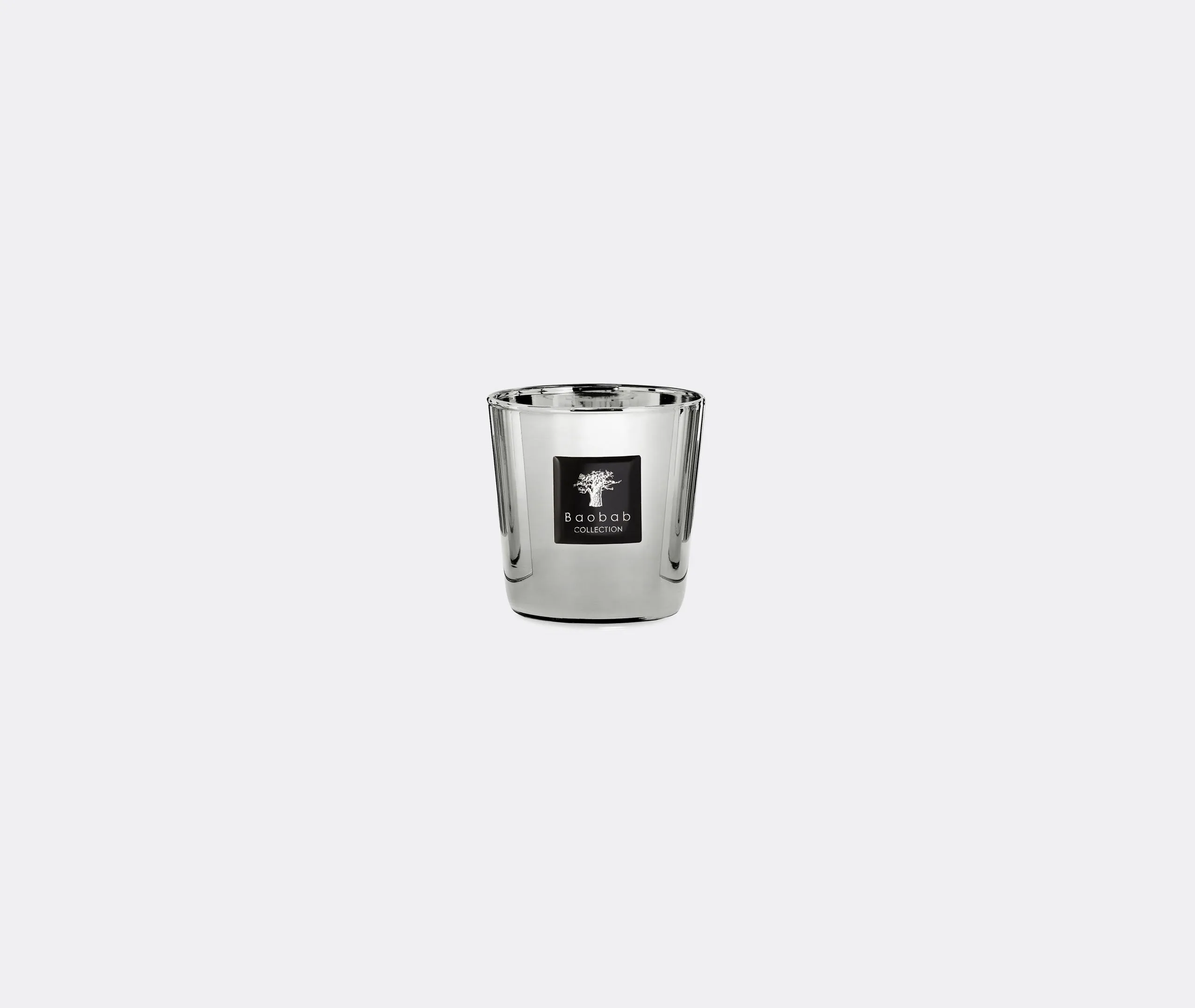 Mini Scented Candle Ripple Glass - Silver, Wax image