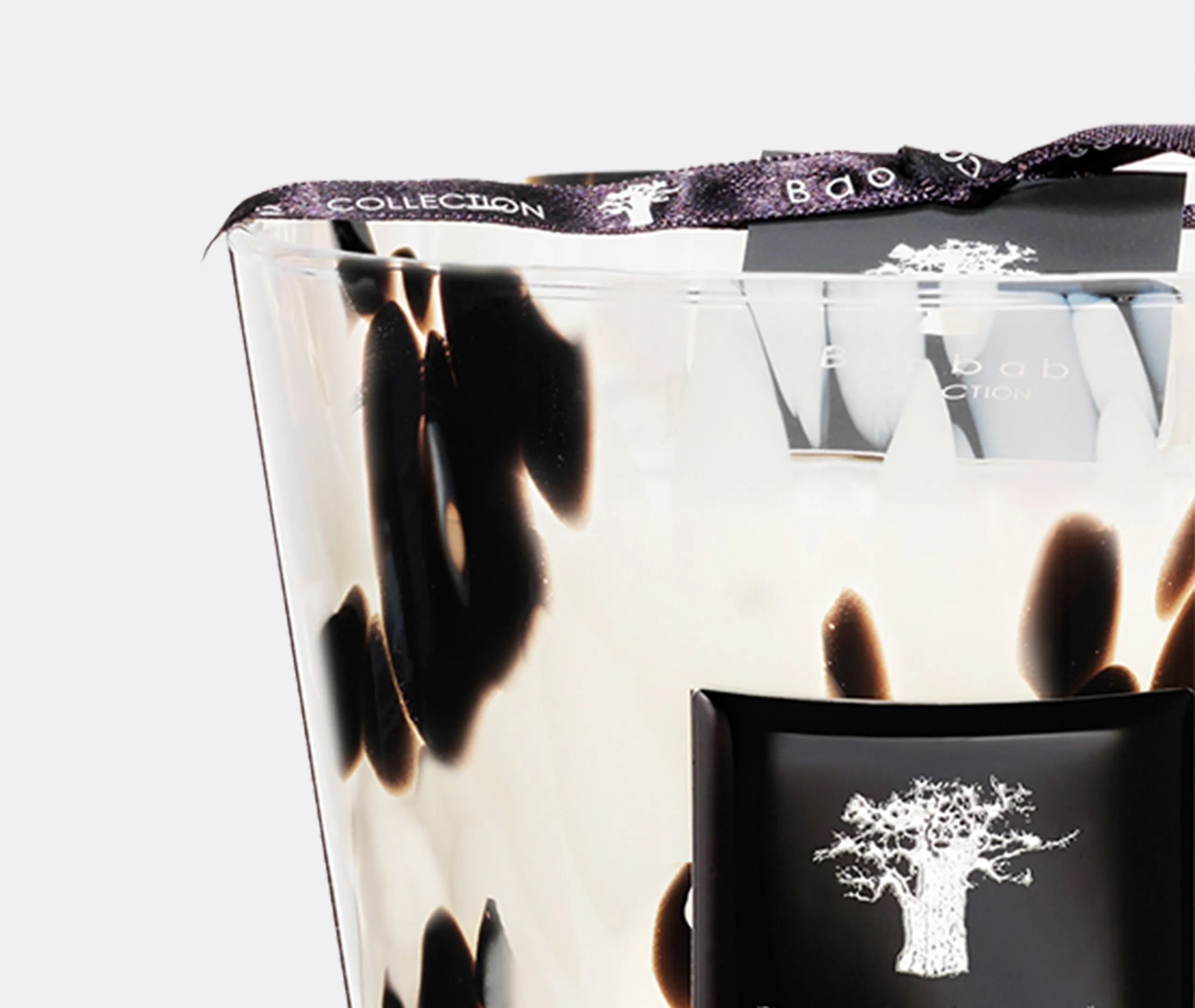 Pearls Black Medium Candle - Multicolor, Glass