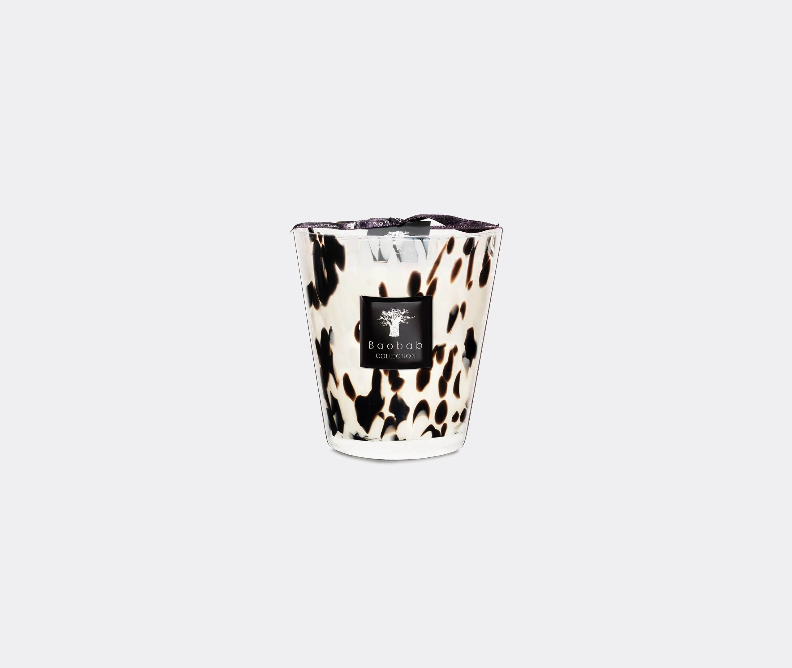 Pearls Black Medium Candle - Multicolor, Glass
