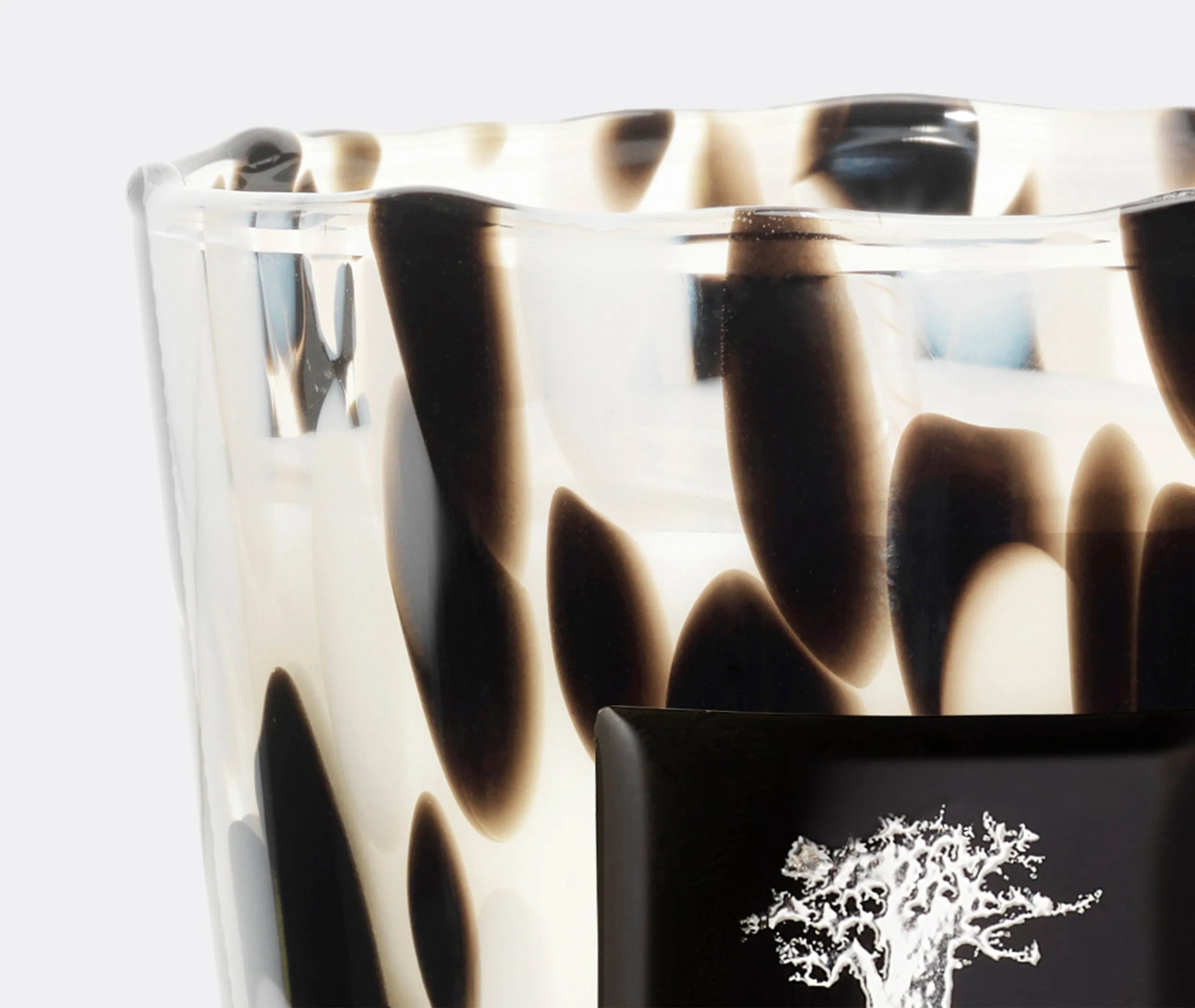 Pearls Black Mini Candle - Multicolor