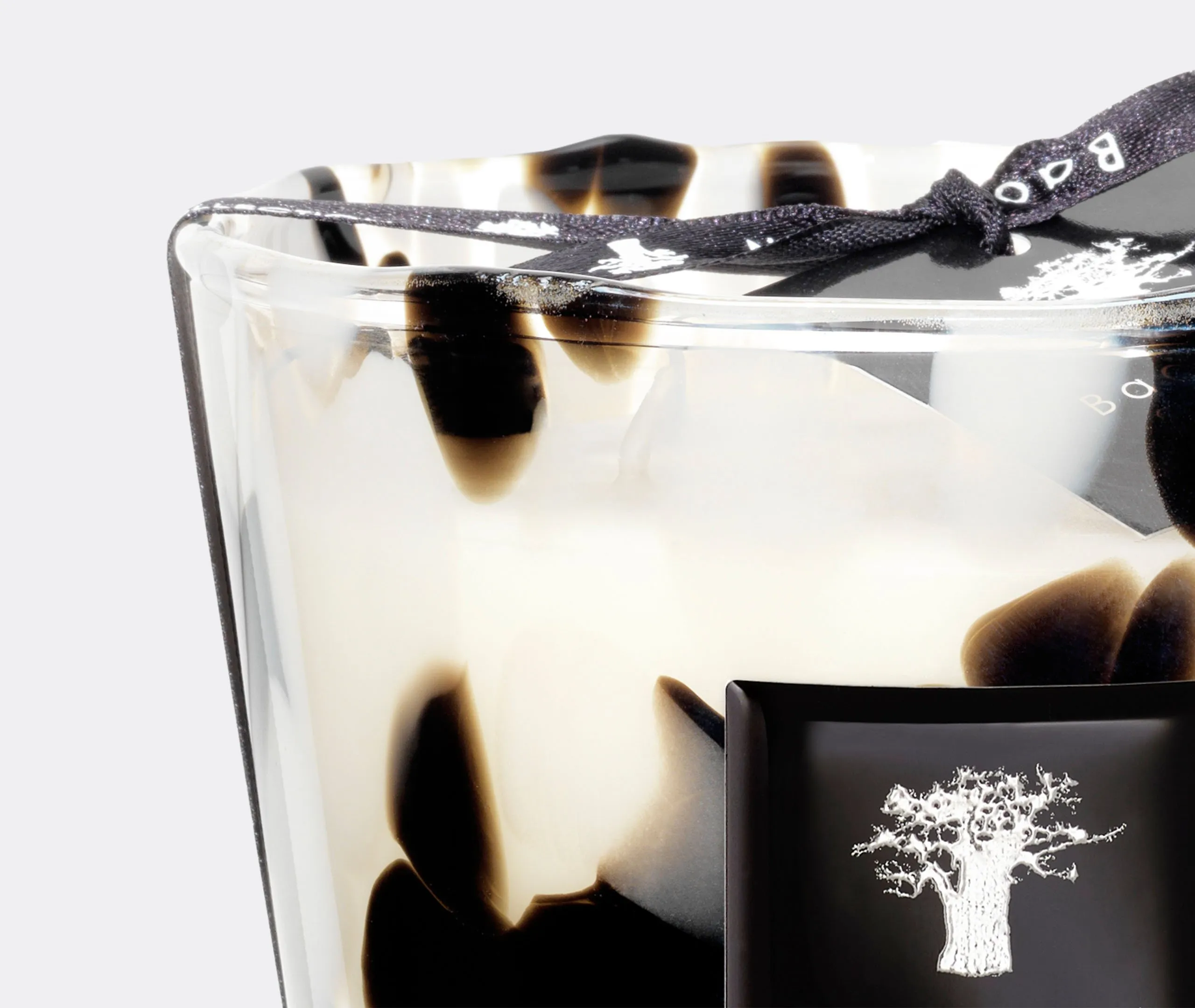 Pearls Black Small Candle - Multicolor, Glass