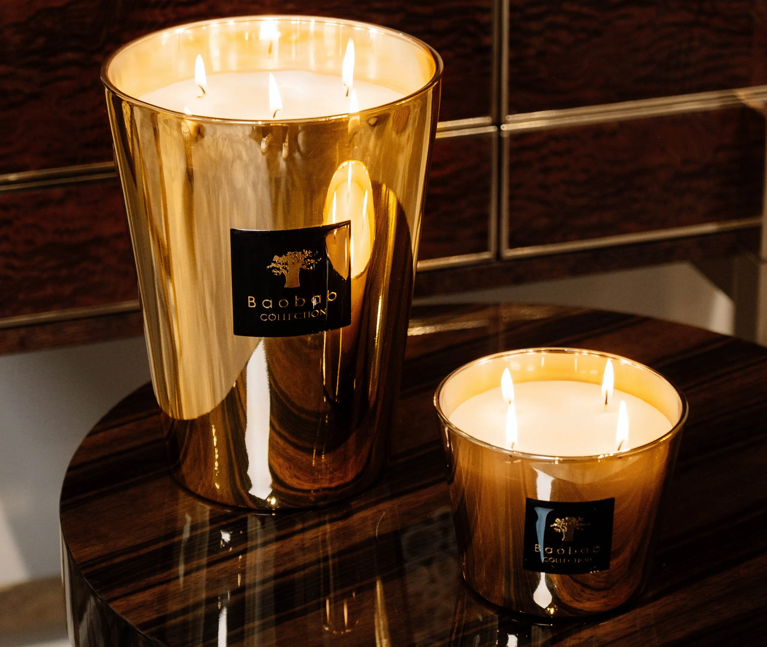 Small Scented Candle - Gold, Glass