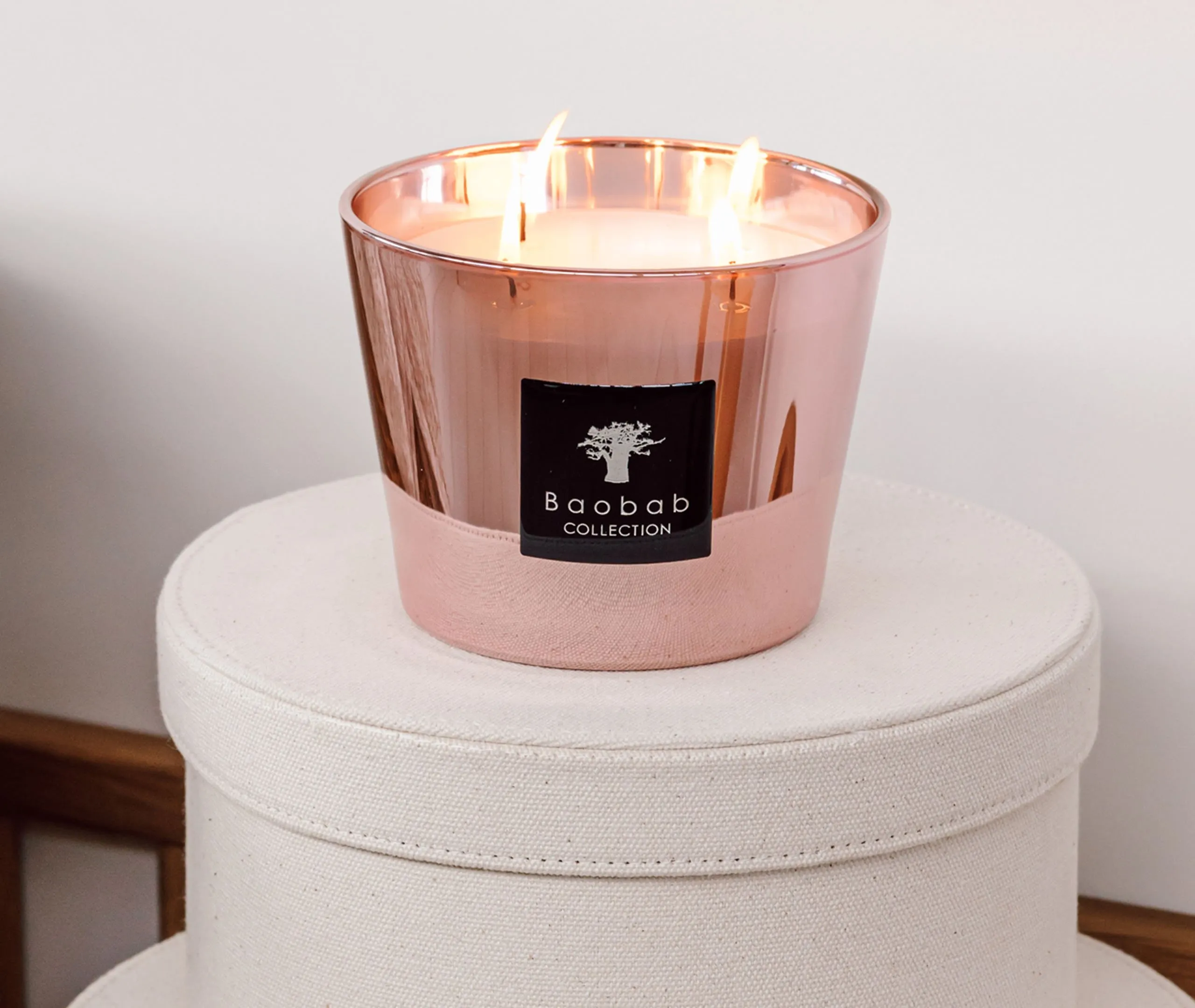 Small Scented Candle - Pink, Glass