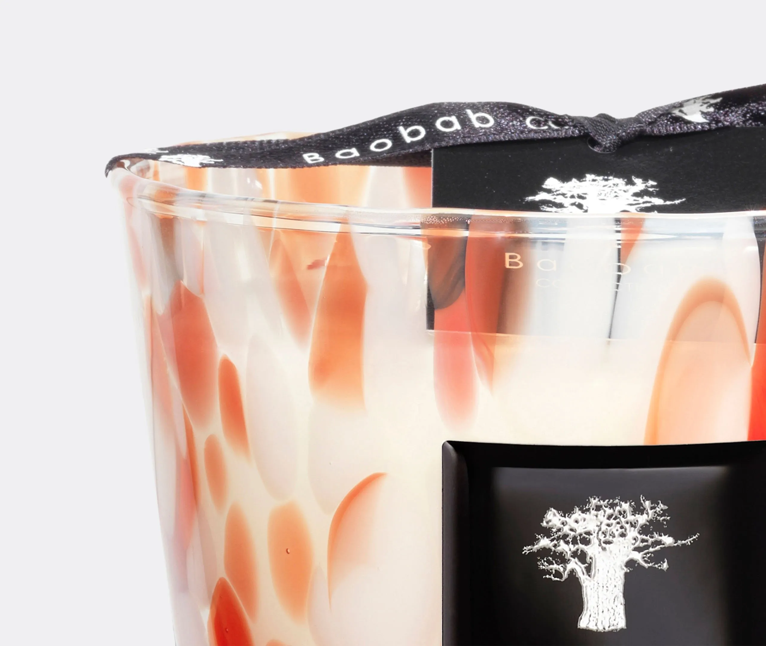 Small Scented Candle - Red, Hand-Blown Glass