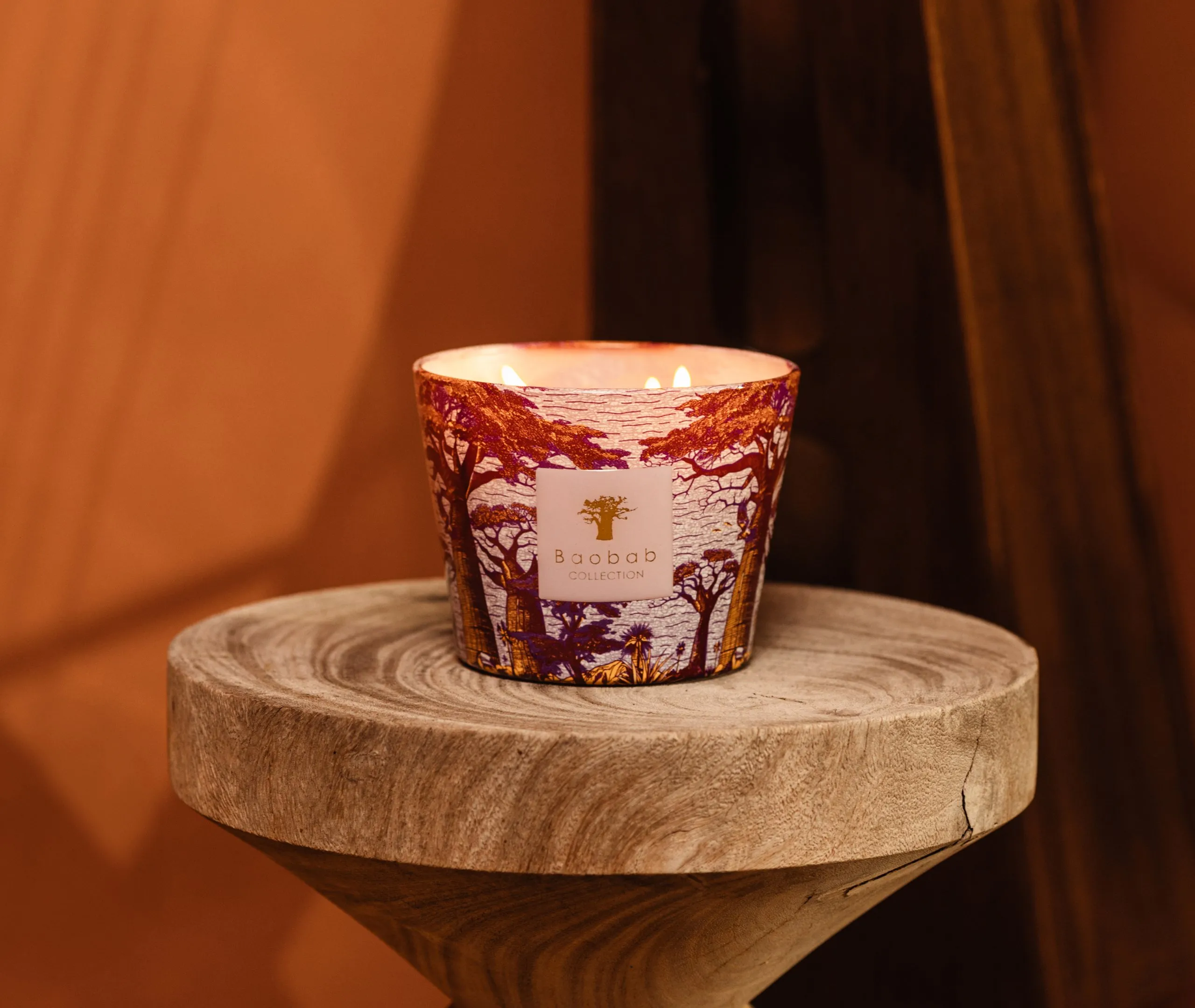 Small Scented Candle Sacred Trees - Violet, Glass