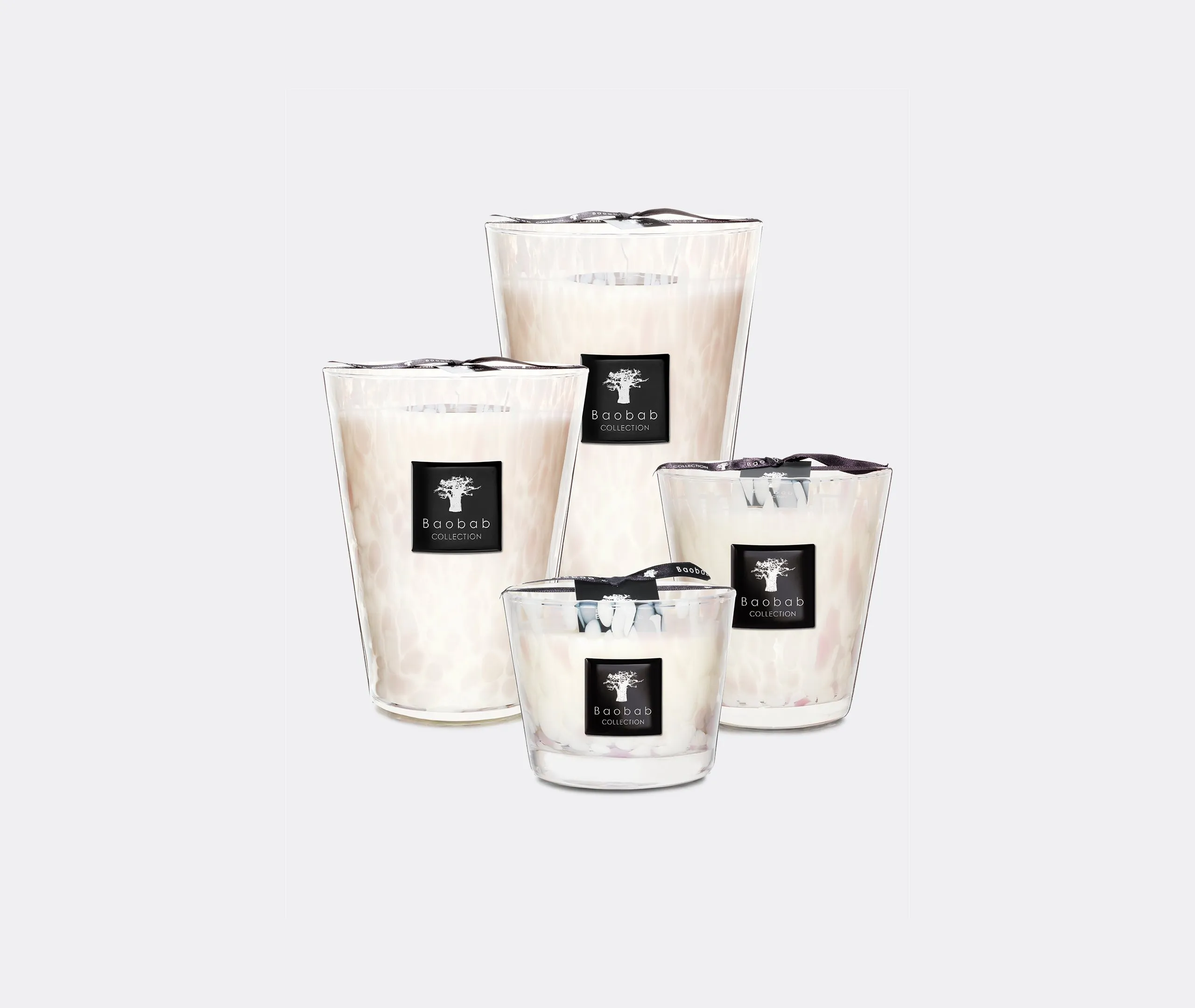 Small Scented Candle - White, Glass