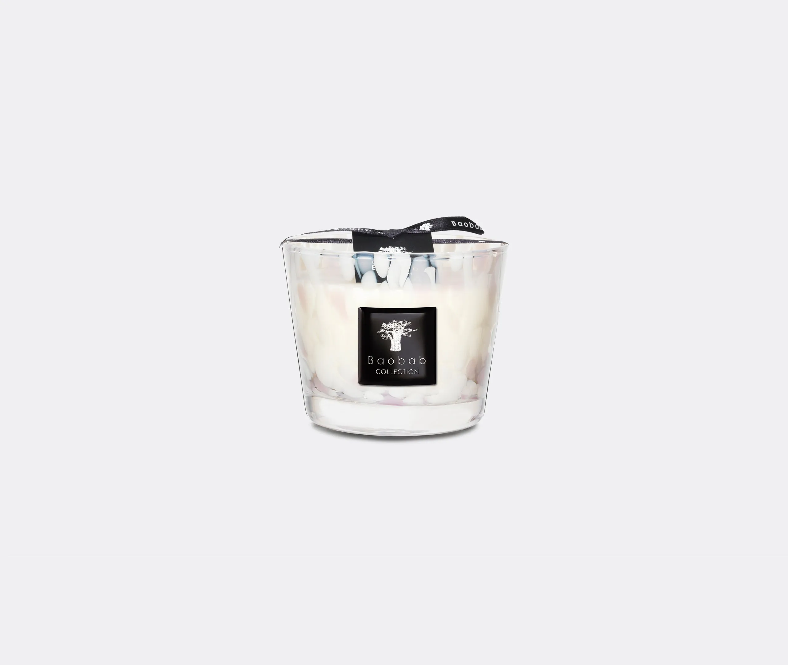 Small Scented Candle - White, Glass