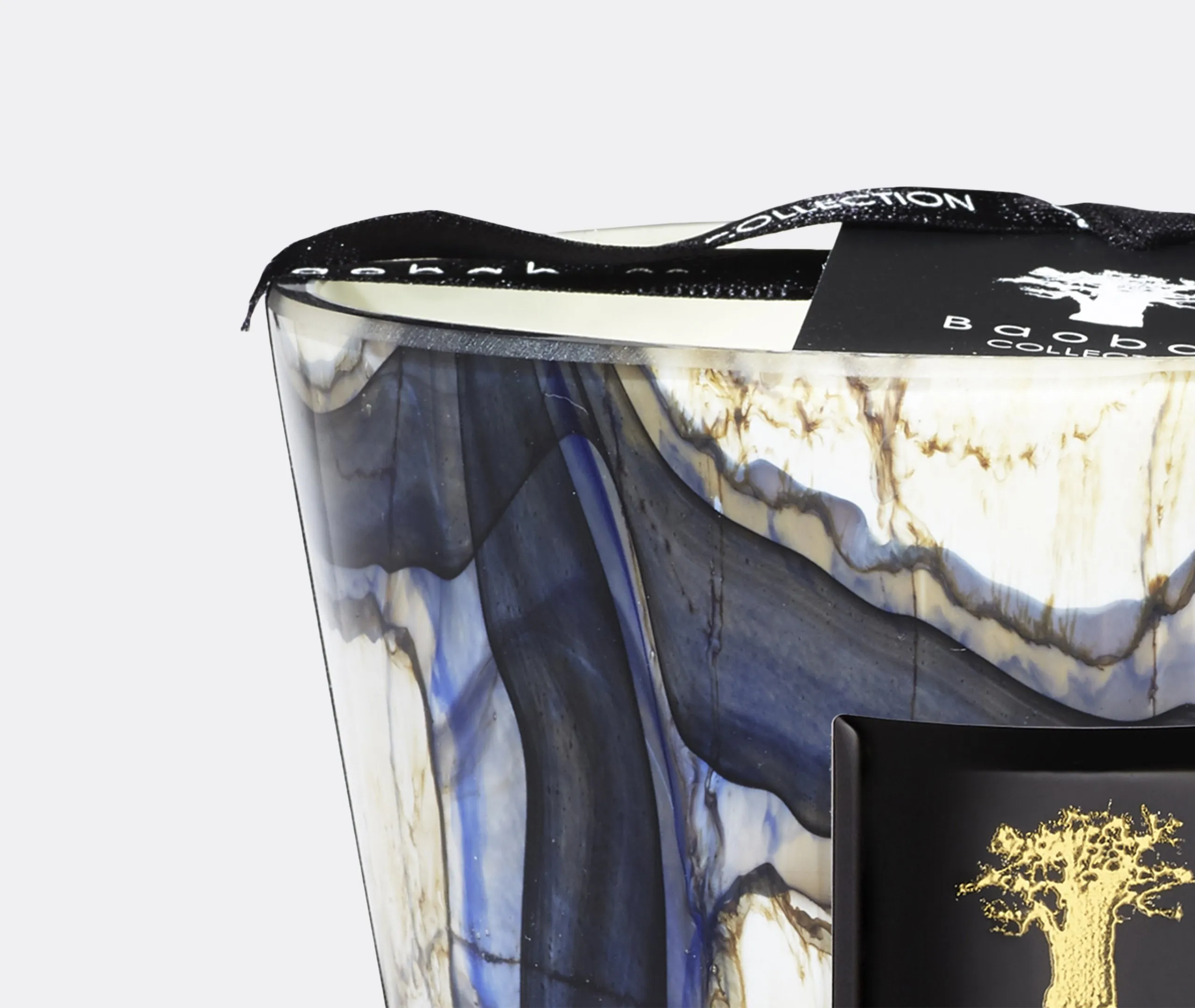 Stones Lazuli Small Scented Candle - Blue, Glass