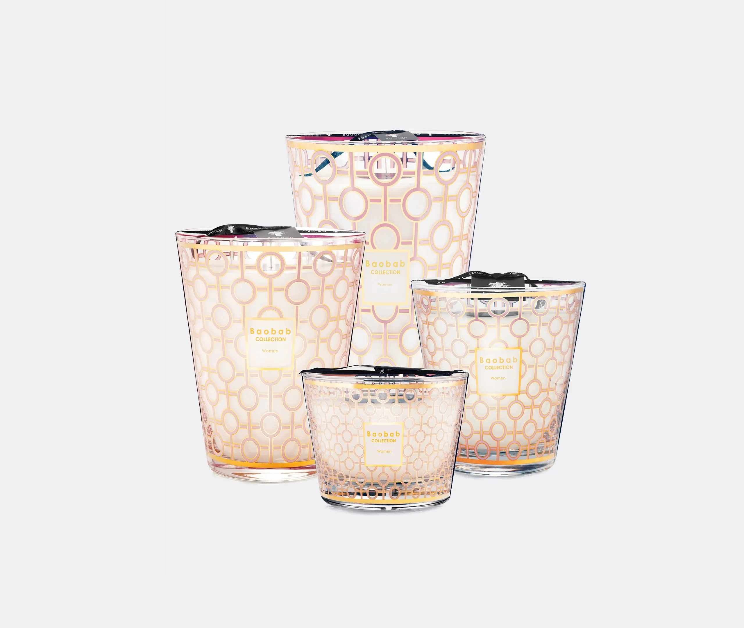 Women Small Candle - Pink, Glass