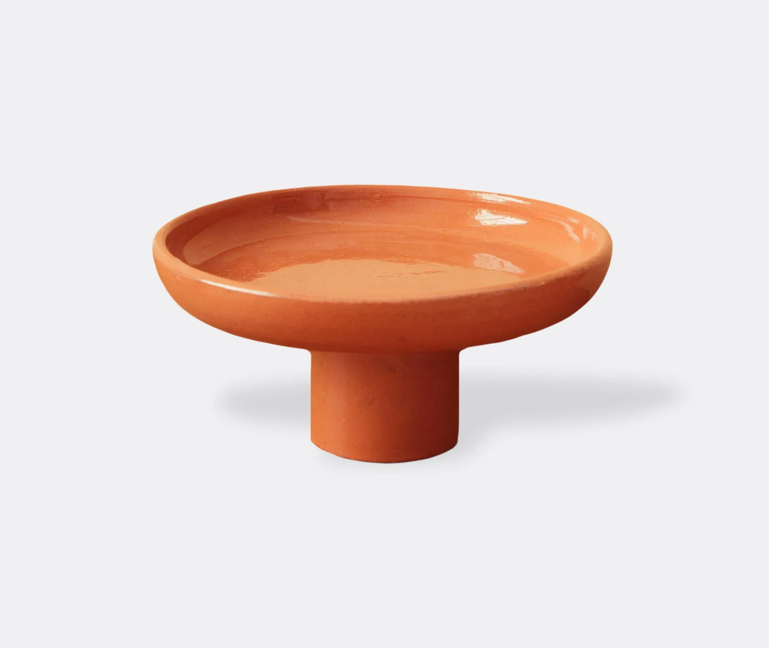 Terracotta Elevated Plate with Stand - Terracotta, Earthenware