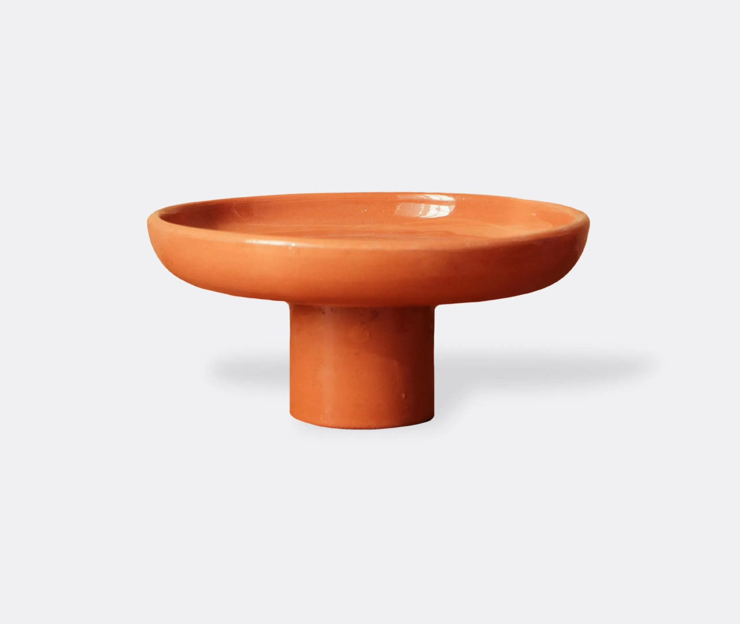 Terracotta Elevated Plate with Stand - Terracotta, Earthenware image