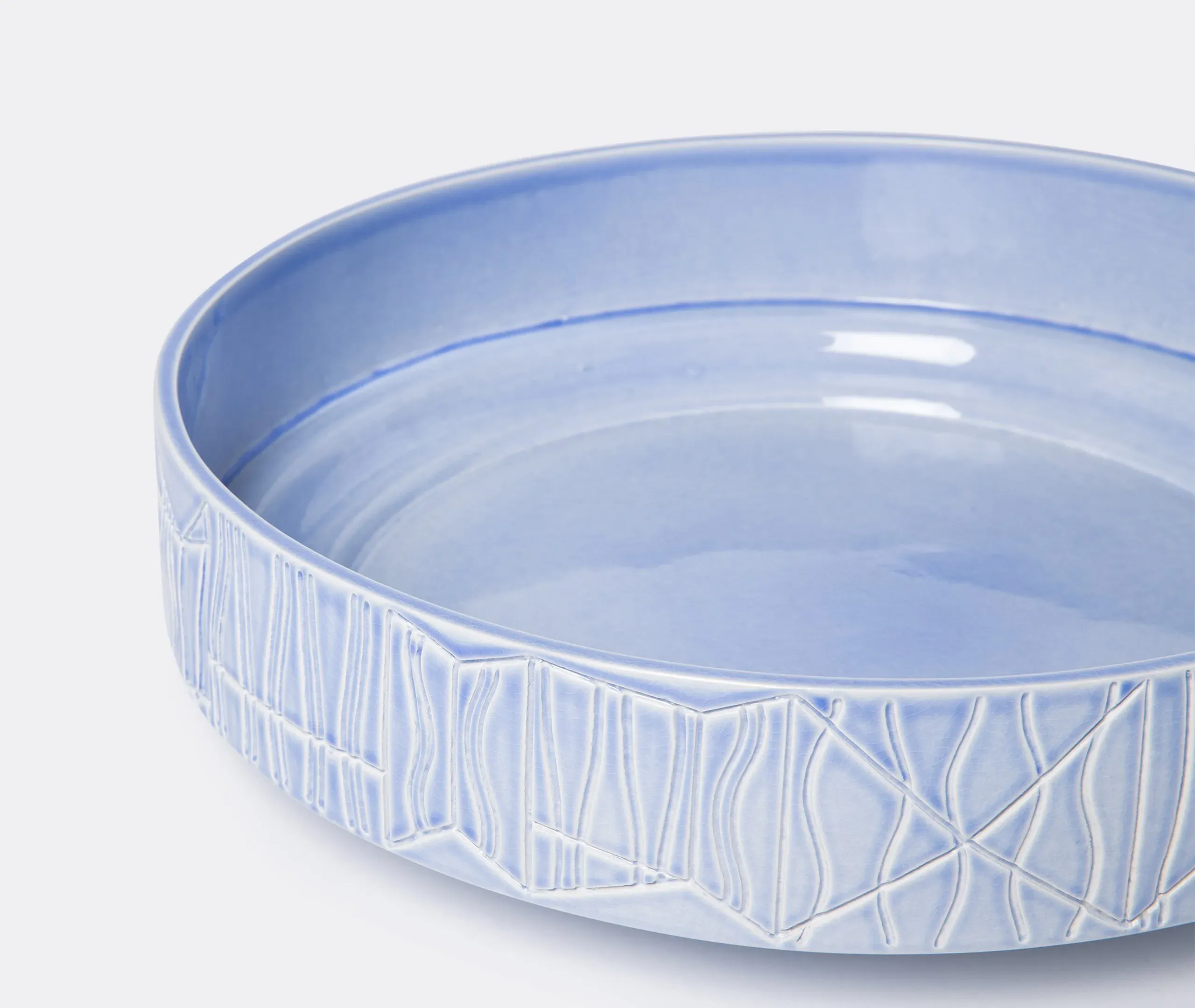 Decorative Bowl Craquelé Finish - Light Blue
